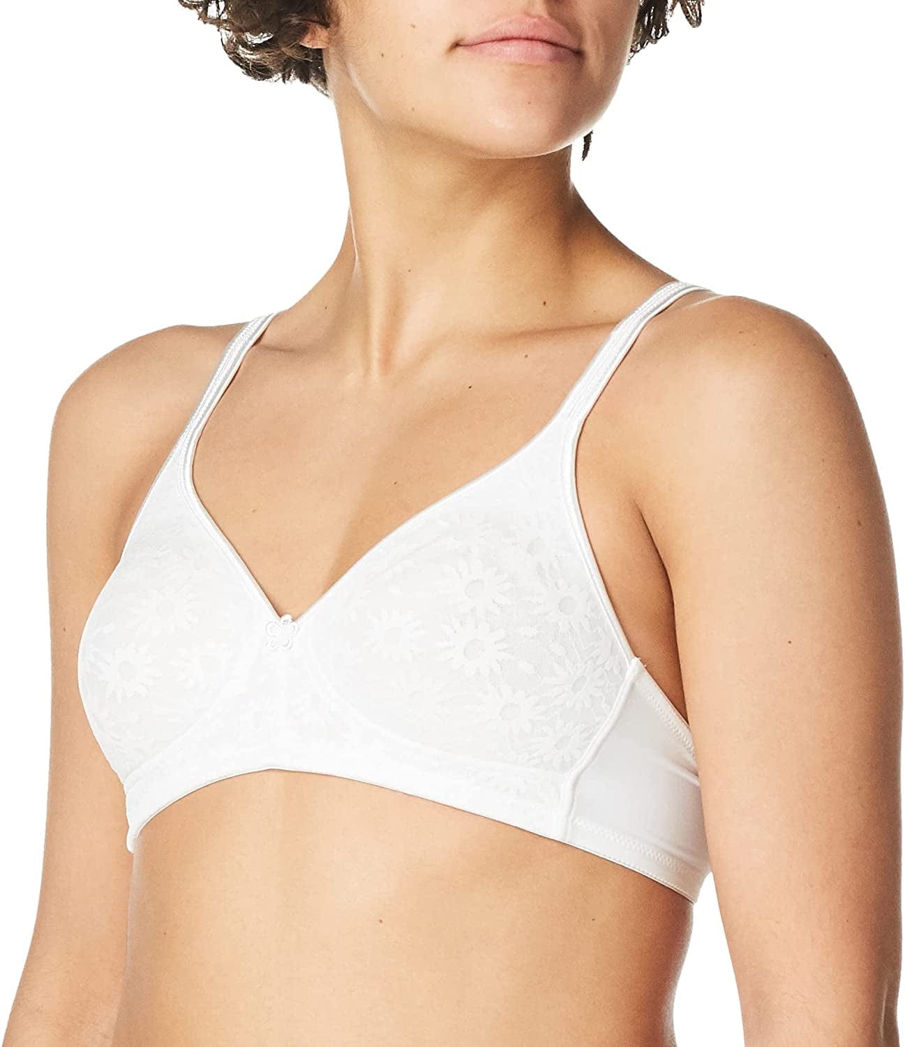 Warner'S Women'S Daisy Lace Wire-Free Bra with Plushline White / 40C