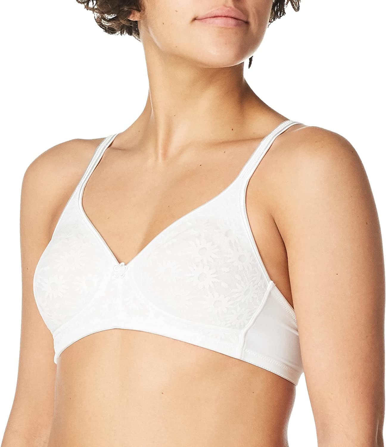 Warner'S Women'S Daisy Lace Wire-Free Bra with Plushline White / 36B