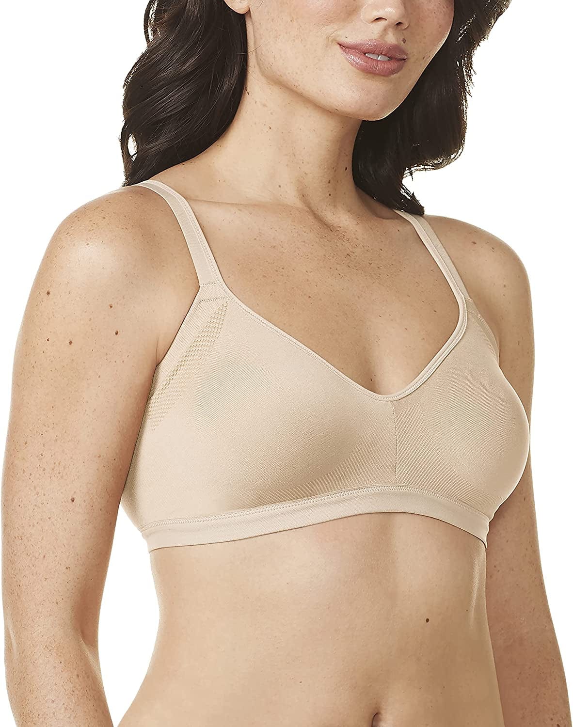 Warner'S Women'S Easy Does It Underarm Smoothing with Seamless Stretch Wireless Lightly Lined Comfort Bra Rm3911A Butterscotch / Medium
