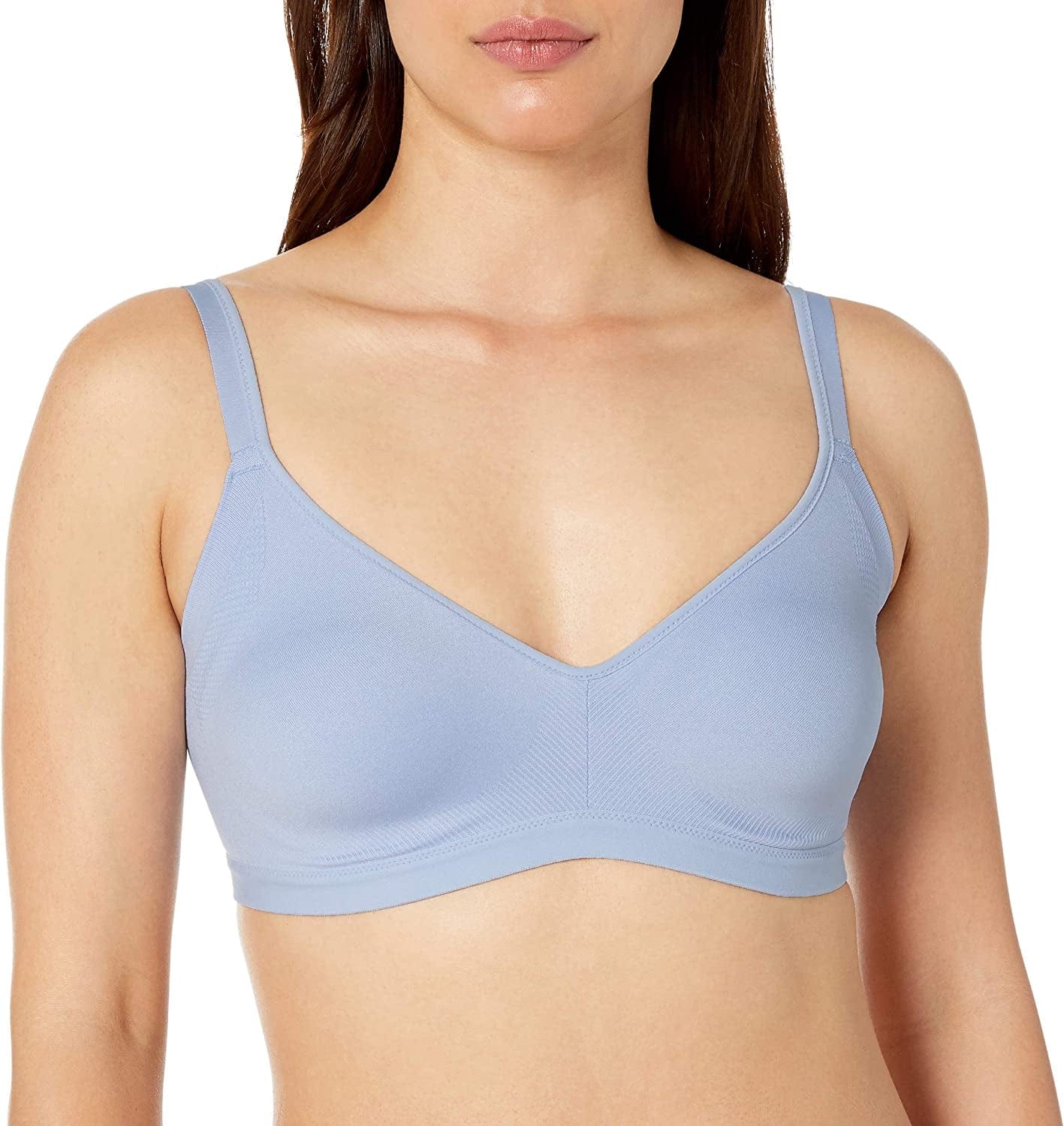 Warner'S Women'S Easy Does It Underarm Smoothing with Seamless Stretch Wireless Lightly Lined Comfort Bra Rm3911A Inspired Blue / Small