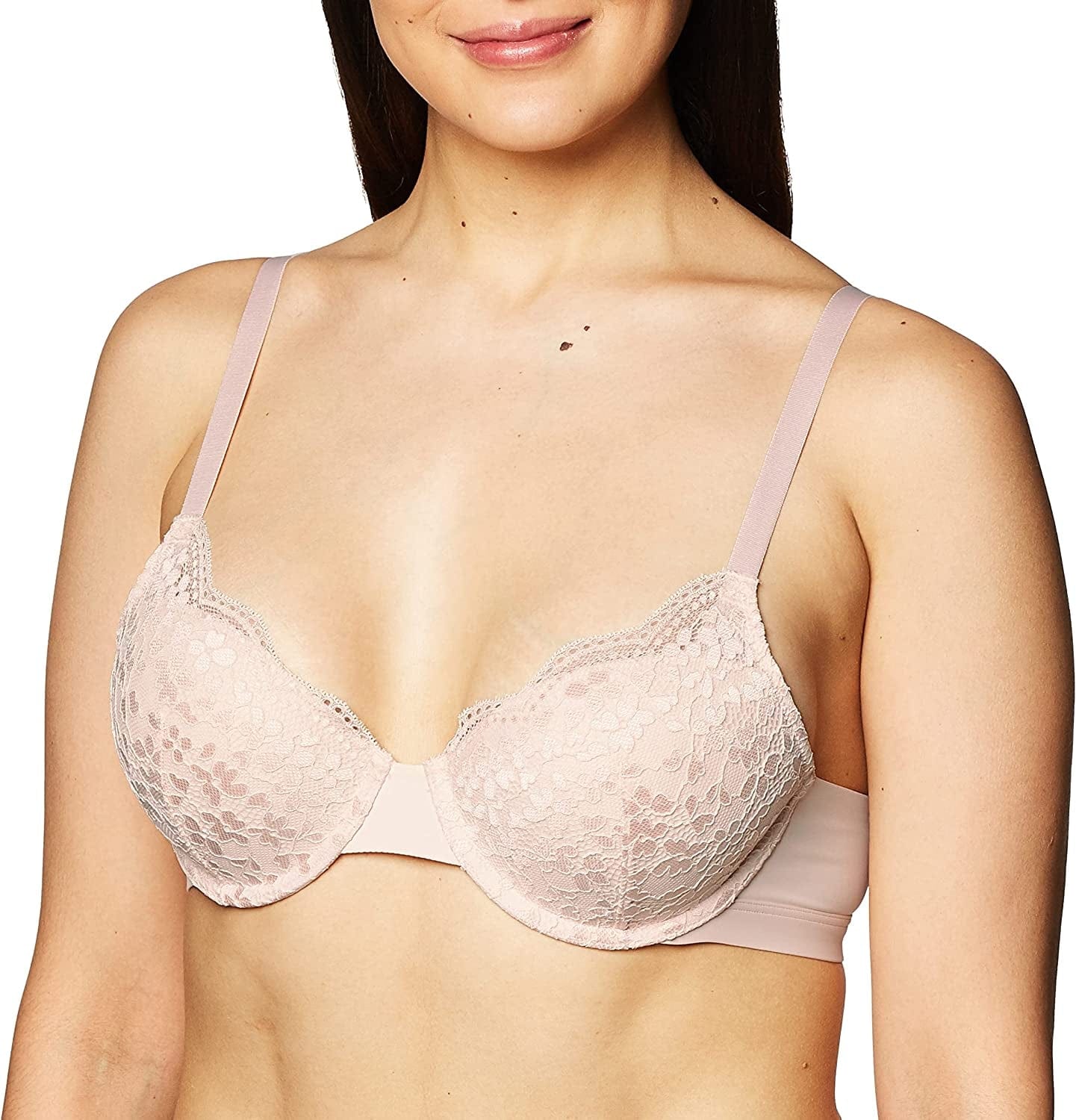Warner'S Women'S Lace Escape Underwire Lightly Lined T-Shirt Bra Rf3341A Rosewater / 42DD