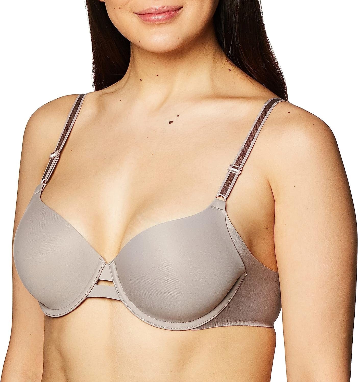 Warner'S Women'S No Side Effects Underarm-Smoothing Comfort Underwire Lightly Lined T-Shirt Bra 1356 Mink / 36DD