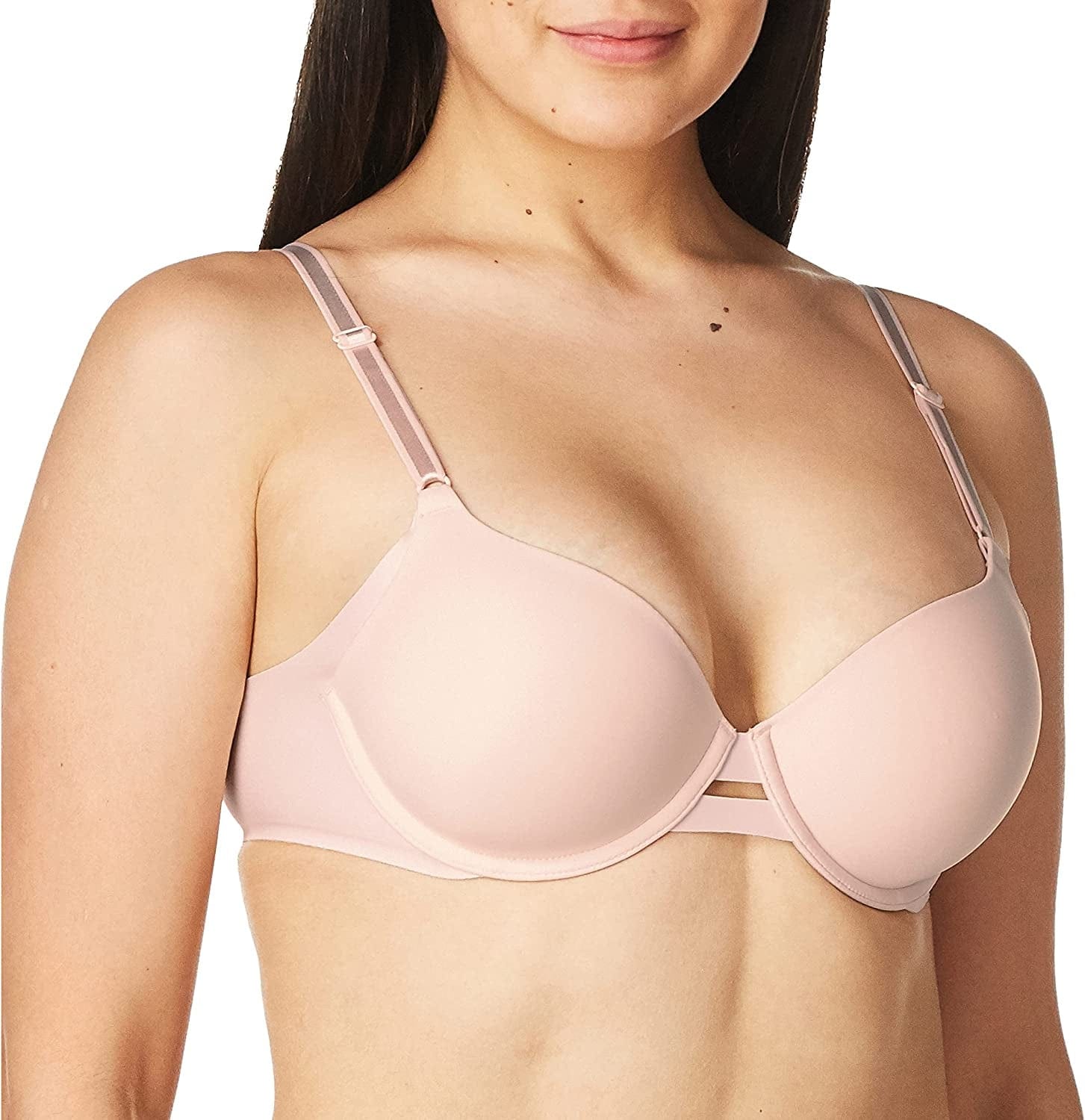 Warner'S Women'S No Side Effects Underarm-Smoothing Comfort Underwire Lightly Lined T-Shirt Bra 1356 Rosewater / 38B