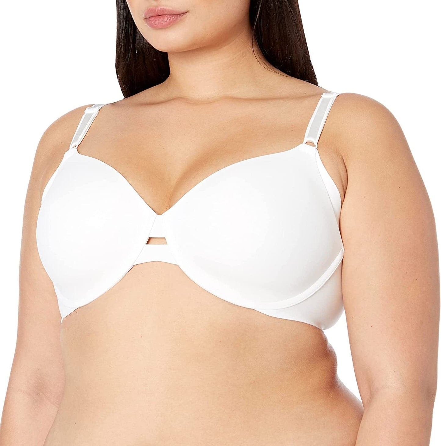 Warner'S Women'S No Side Effects Underarm-Smoothing Comfort Underwire Lightly Lined T-Shirt Bra 1356 White / 34D
