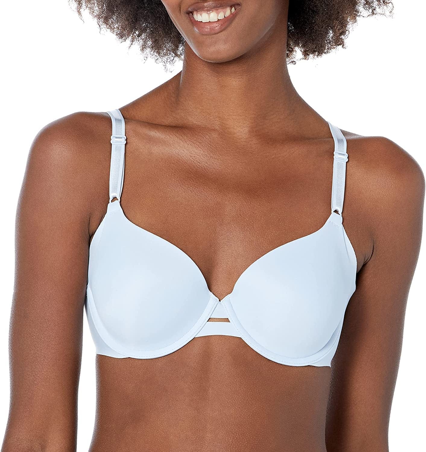 Warner'S Women'S No Side Effects Underarm-Smoothing Comfort Underwire Lightly Lined T-Shirt Bra 1356 Arctic Ice / 36D