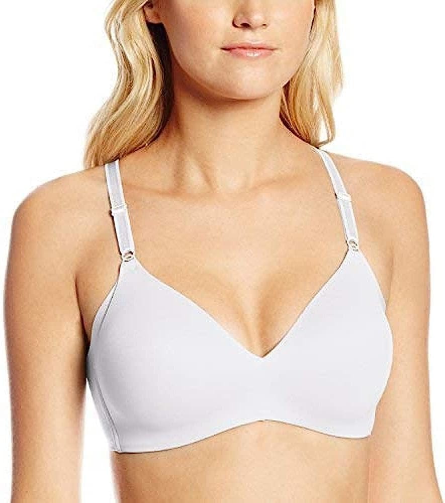 Warner'S Women'S No Side Effects Underarm-Smoothing Comfort Wireless Lightly Lined T-Shirt Bra 1056 White / 34B