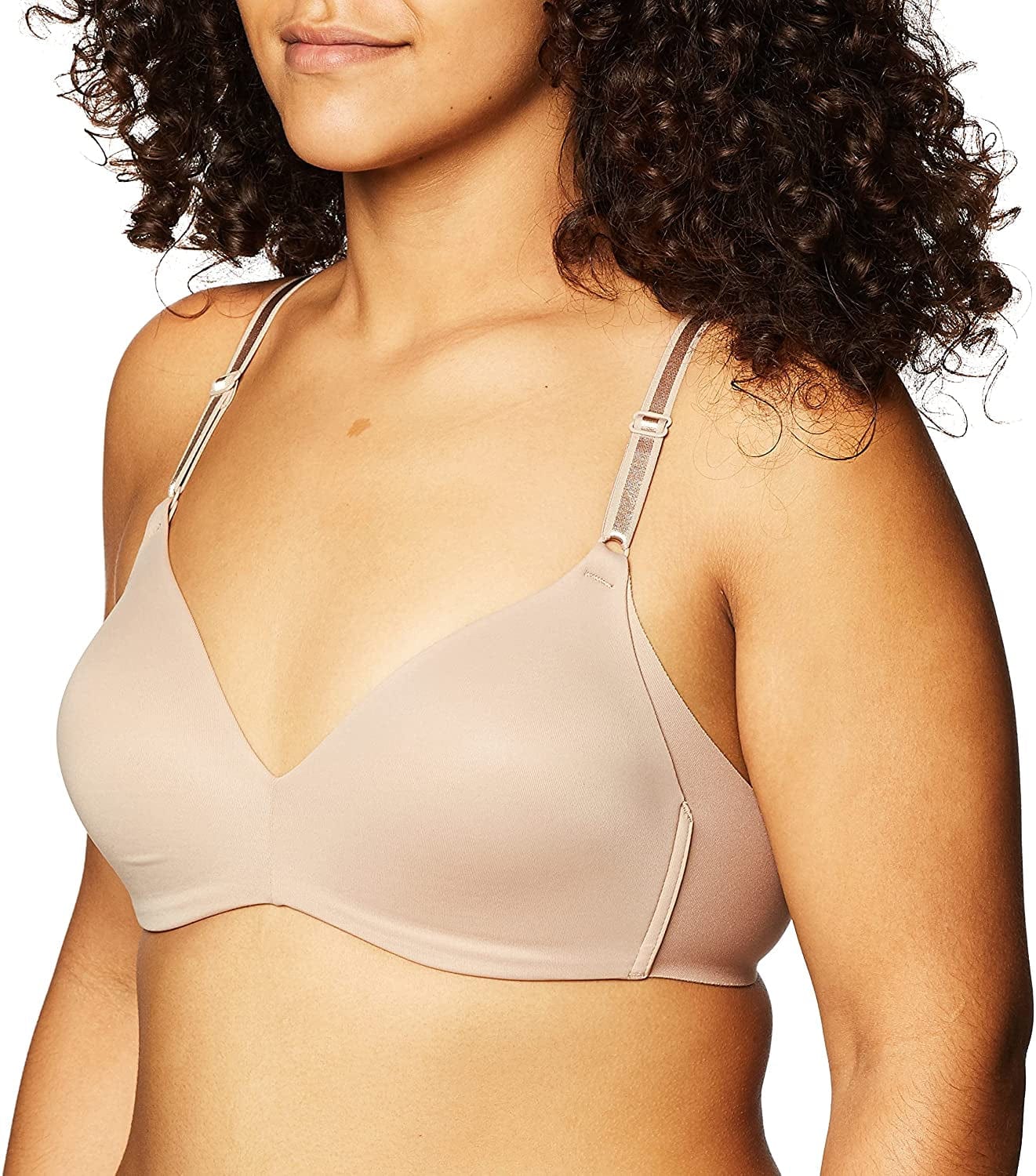 Warner'S Women'S No Side Effects Underarm-Smoothing Comfort Wireless Lightly Lined T-Shirt Bra 1056 Toasted Almond / 34B