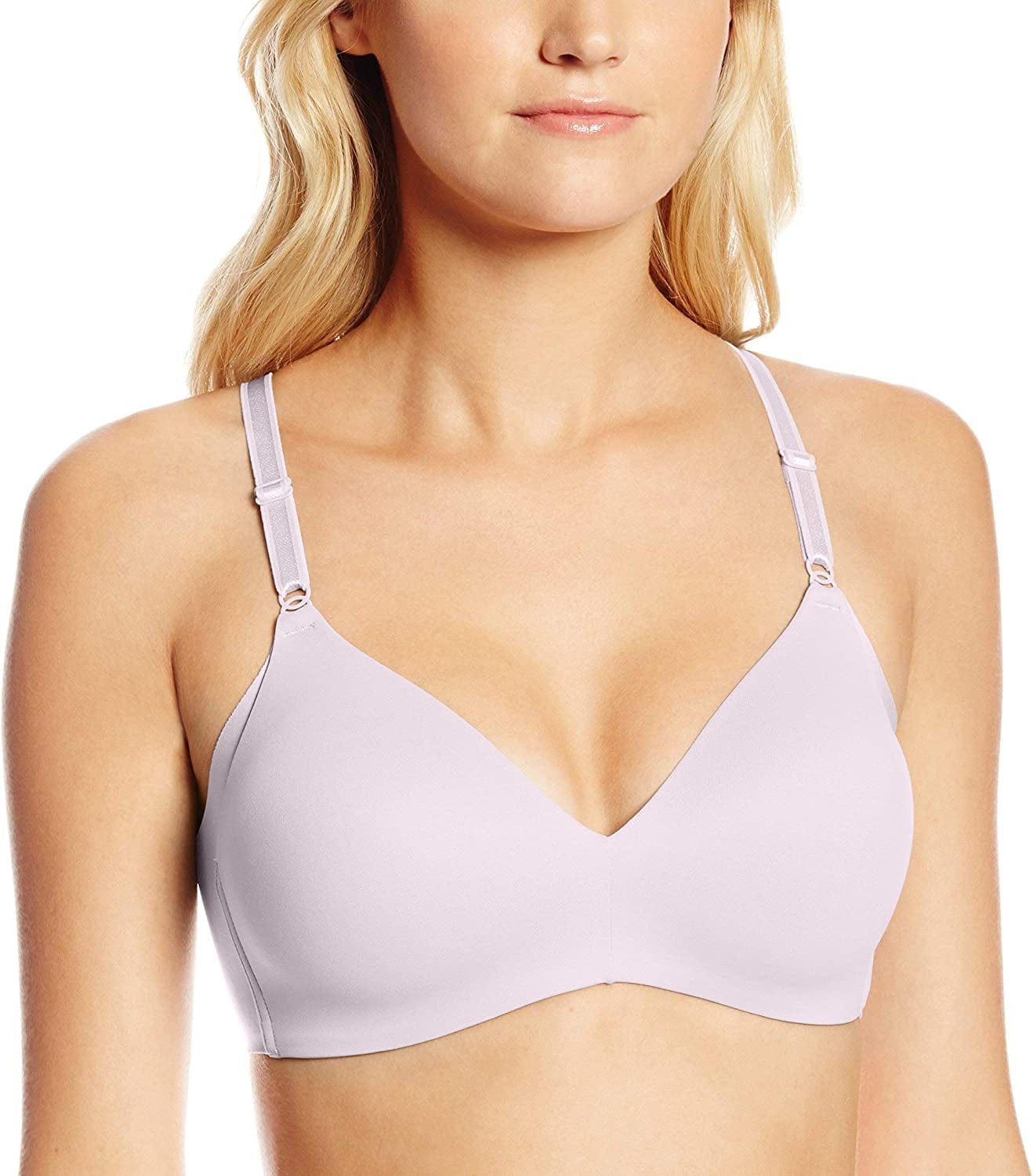 Warner'S Women'S No Side Effects Underarm-Smoothing Comfort Wireless Lightly Lined T-Shirt Bra 1056 Pale Pink / 40B