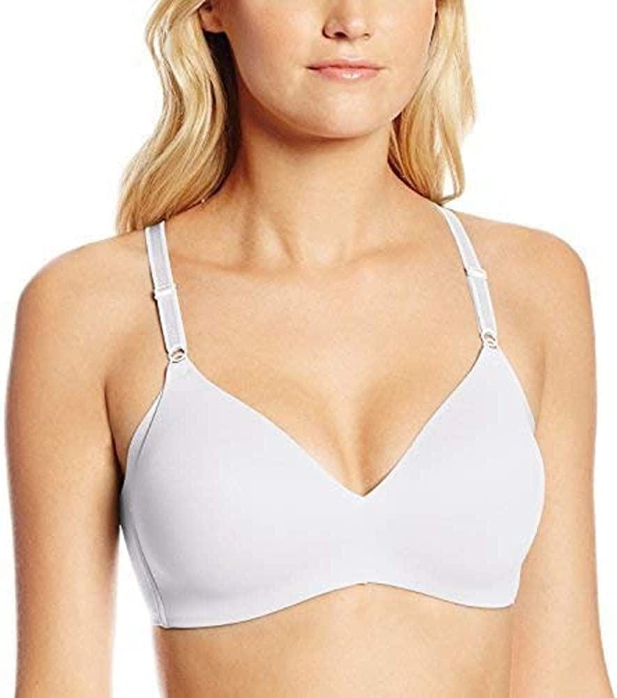 Warner'S Women'S No Side Effects Underarm-Smoothing Comfort Wireless Lightly Lined T-Shirt Bra 1056 White / 34A