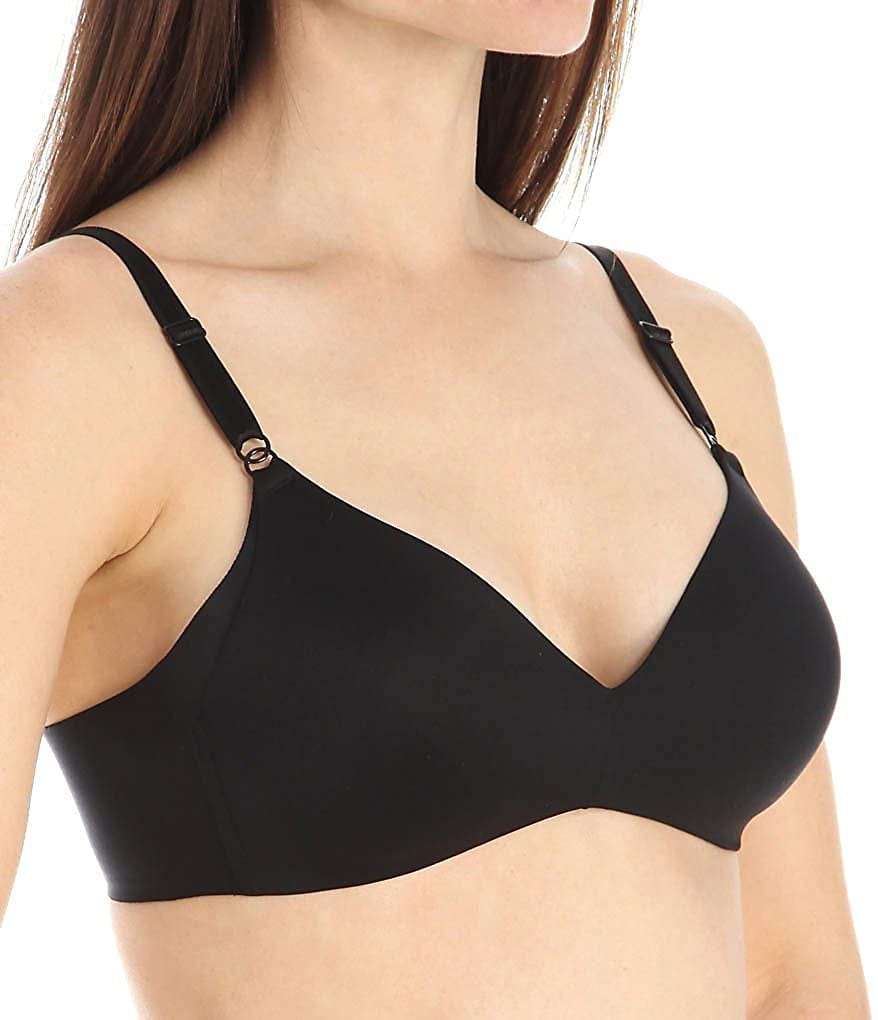Warner'S Women'S No Side Effects Underarm-Smoothing Comfort Wireless Lightly Lined T-Shirt Bra 1056 Black / 38C