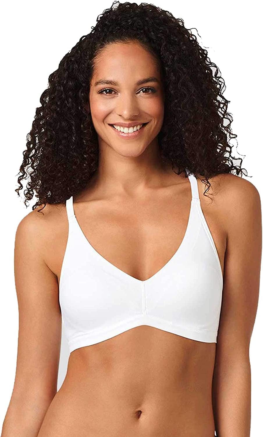 Warner'S Women'S Plus-Size Simply Perfect Easy Sized No Bulge Wirefree Bra White / Medium