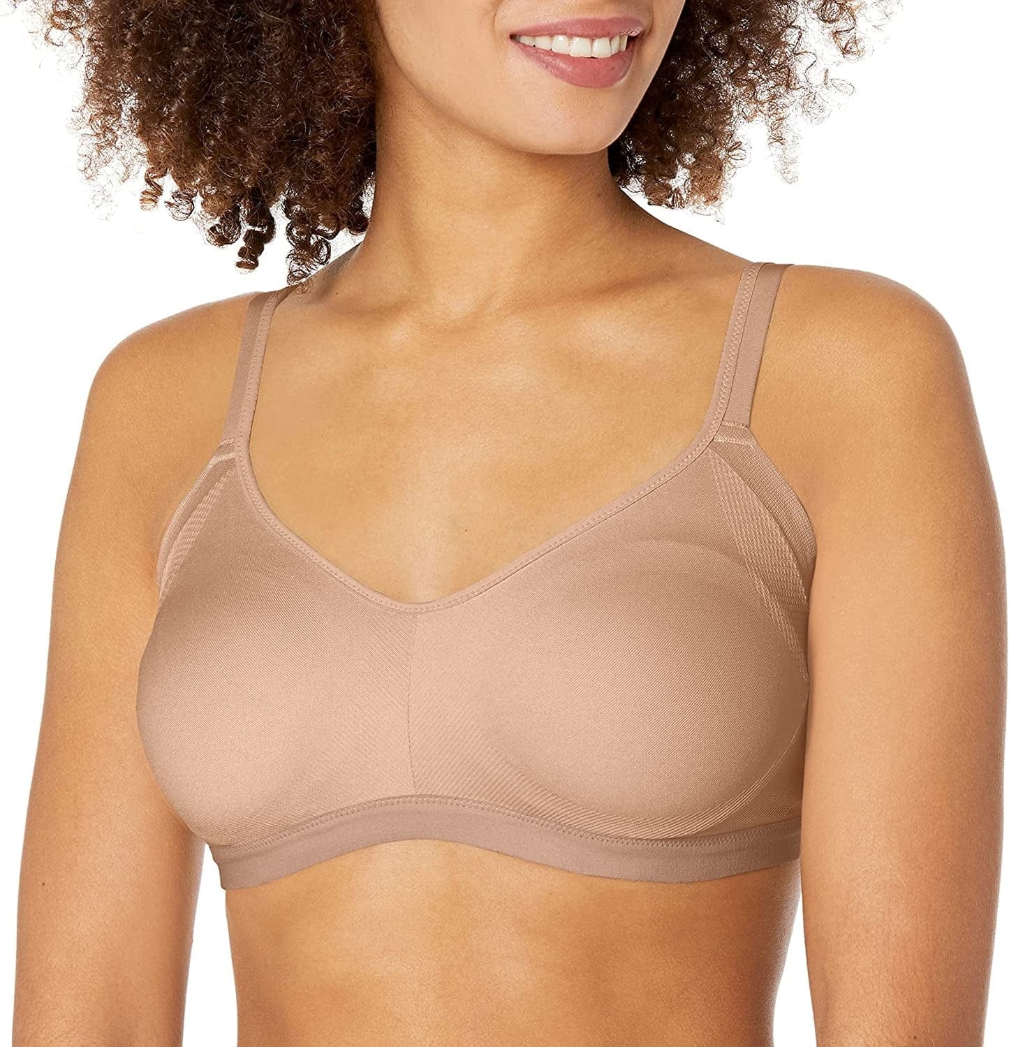 Warner'S Women'S Plus-Size Simply Perfect Easy Sized No Bulge Wirefree Bra Toasted Almond / Large