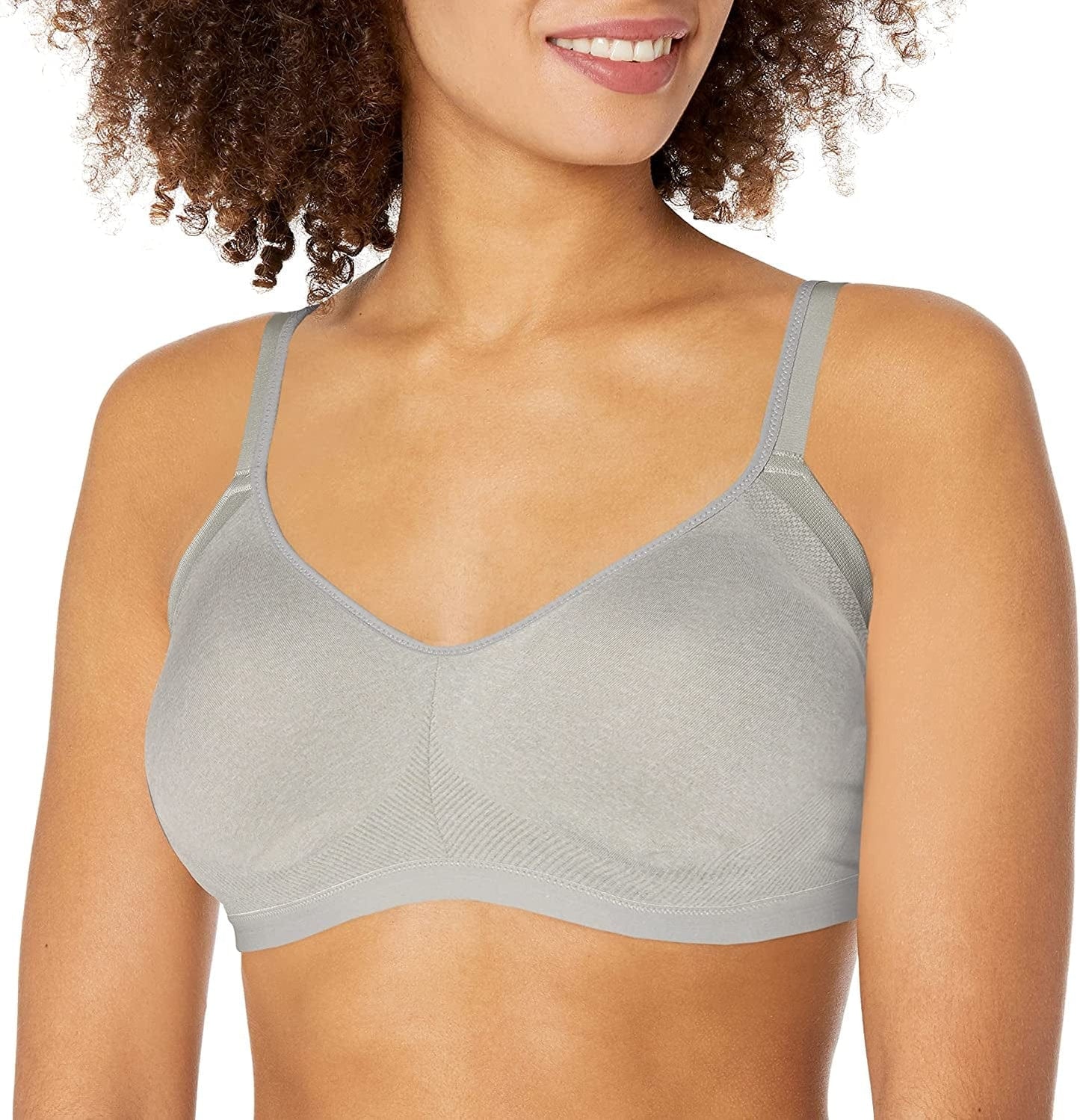 Warner'S Women'S Plus-Size Simply Perfect Easy Sized No Bulge Wirefree Bra Gray Heather / Medium