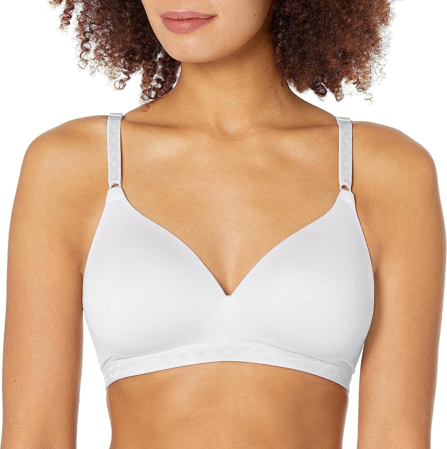 Warner'S Women'S plus Size Simply Perfect Super Soft Wireless Lightly Lined Comfort Bra Rm1691T White / 36B