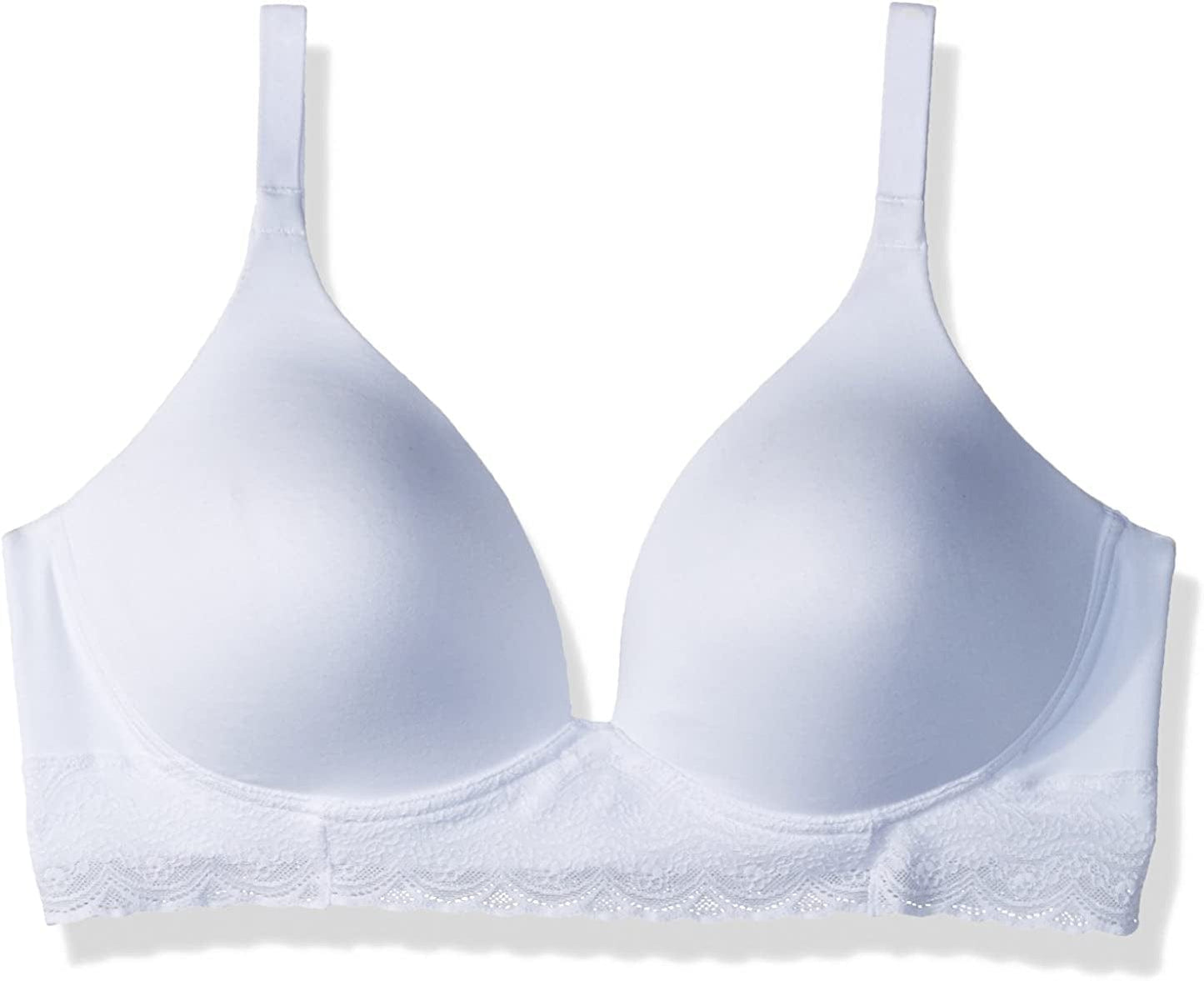 Warner'S Women'S Plus-Size Simply Perfect Supersoft Lace Wirefree Bra White / 34B