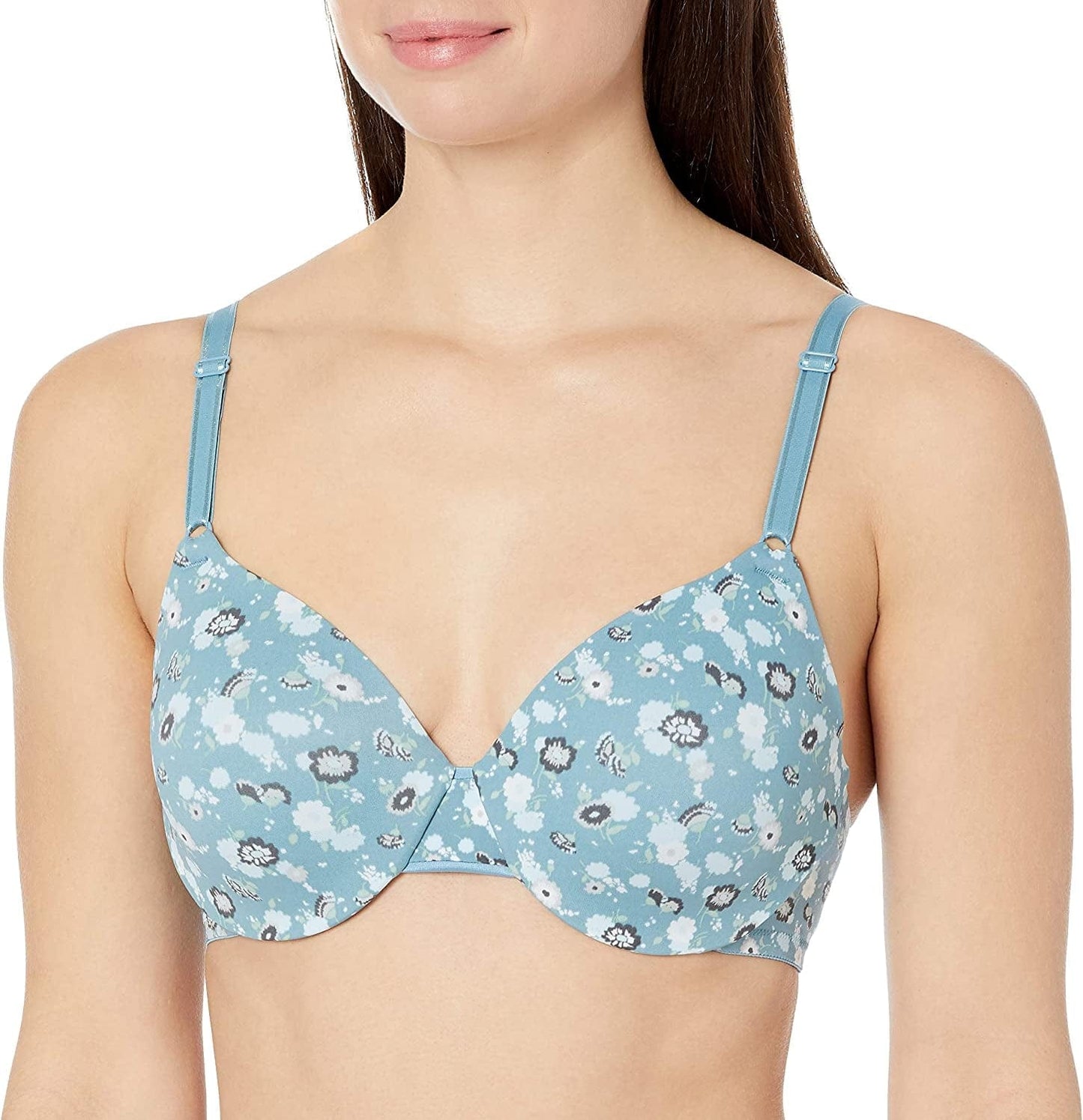 Warner’S Women’S This Is Not a Bra Full-Coverage Underwire Bra Cool Water Vintage Blossoms / 36D