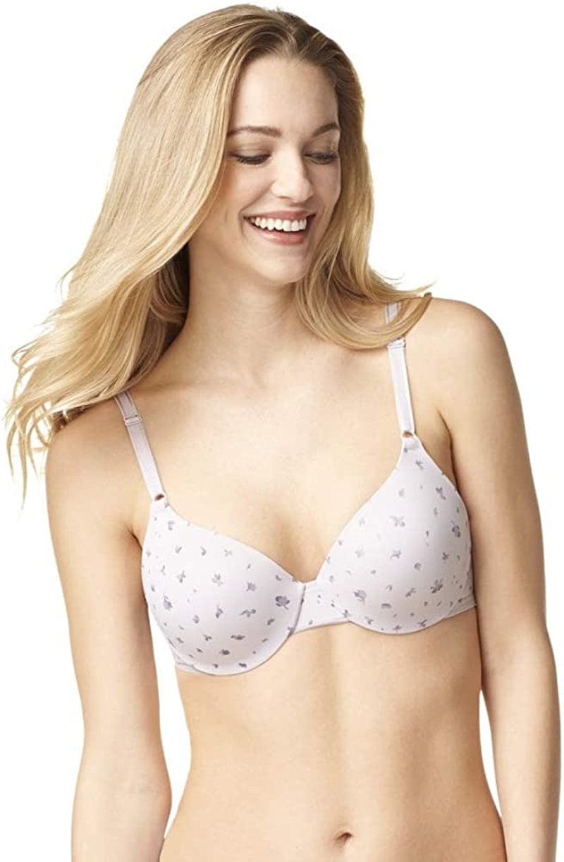 Warner’S Women’S This Is Not a Bra Full-Coverage Underwire Bra Windy Blue Print / 36D