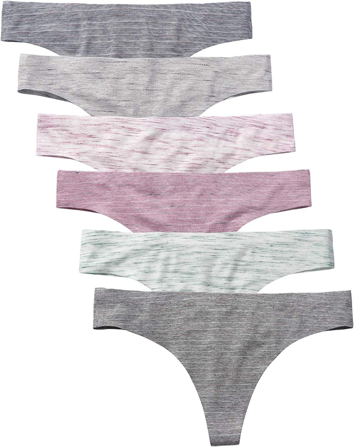 Wealurre Women'S Cotton Thong Breathable Panties Low Rise Underwear Stripe 2 / Large