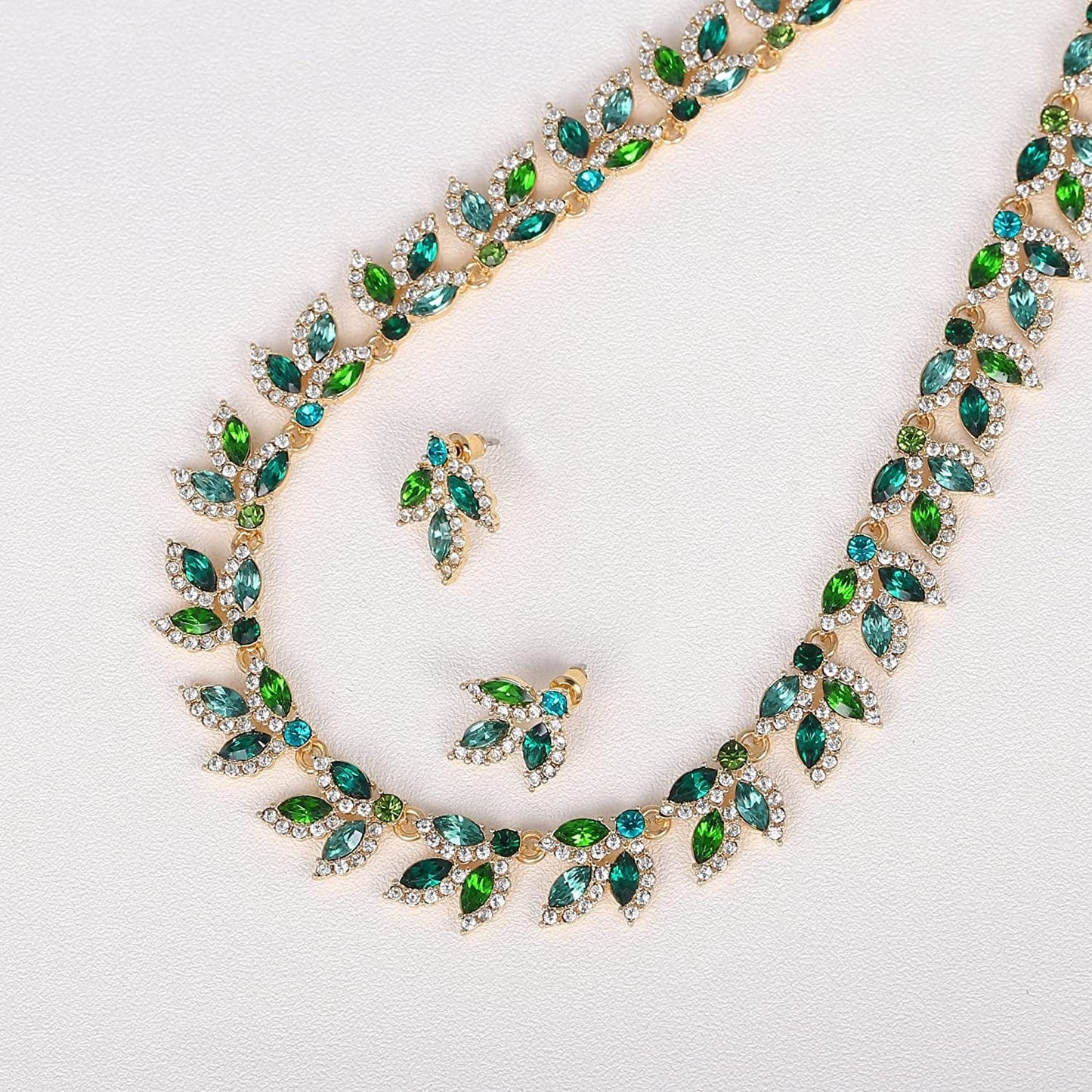 Wedding Jewelry Set Rhinestone Necklace Bridal Jewelry Set Costume Jewelry Sets for Women Wedding Bridal Jewelry