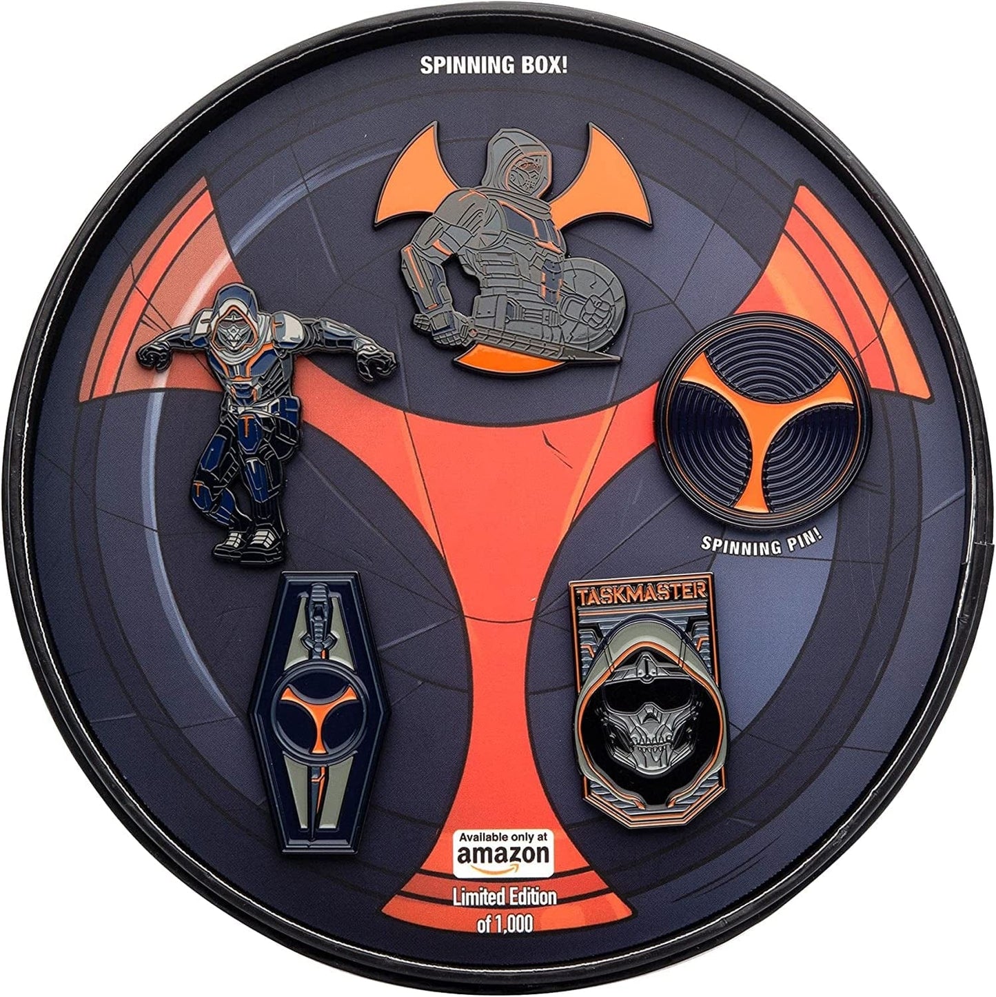 Werewolf Captain America Black Nickel Plate Finish Metal-Based with Enamel 5 Lapel Pin Set. Comes in an Officially Licensed Spinning 16Cm Circular Window Box. ( Exclusive). Black Widow