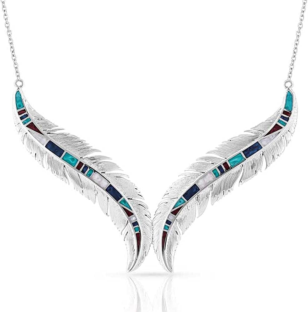 Western Lifestyle Feather Necklace Breaking Trail Feather