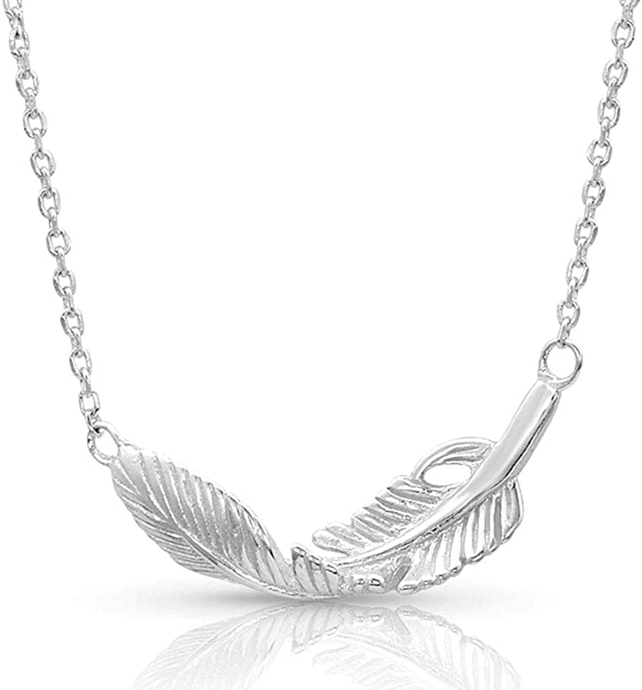 Western Lifestyle Feather Necklace Turning Feather Pendant
