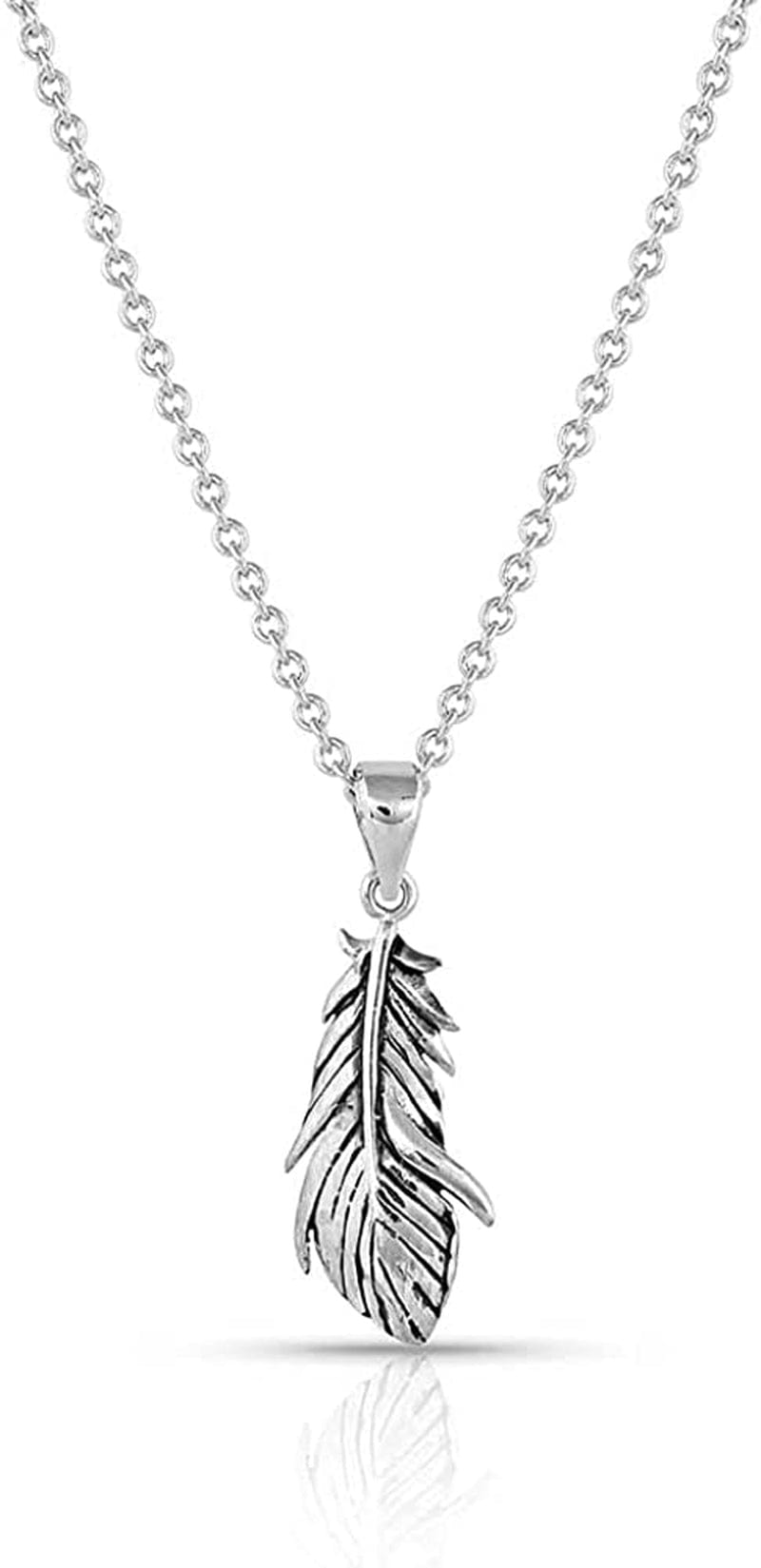 Western Lifestyle Feather Necklace Rebirth Silver Pendant
