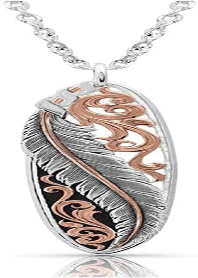 Western Lifestyle Feather Necklace Wind Dancer Pierced