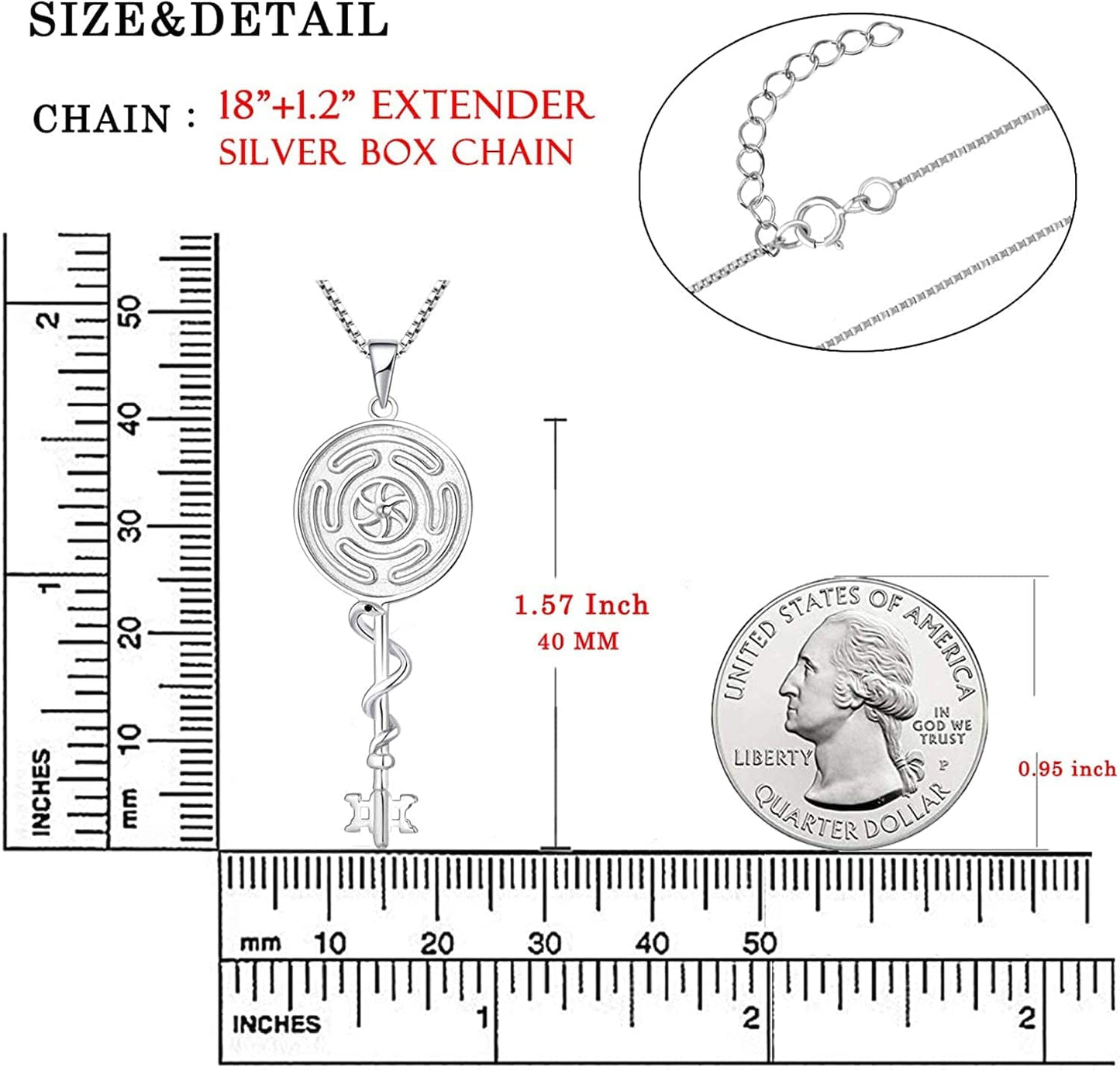 Wheel of Hecate Necklace S925 Silver Wiccan Pagan Goddess Necklace Literary Jewelry