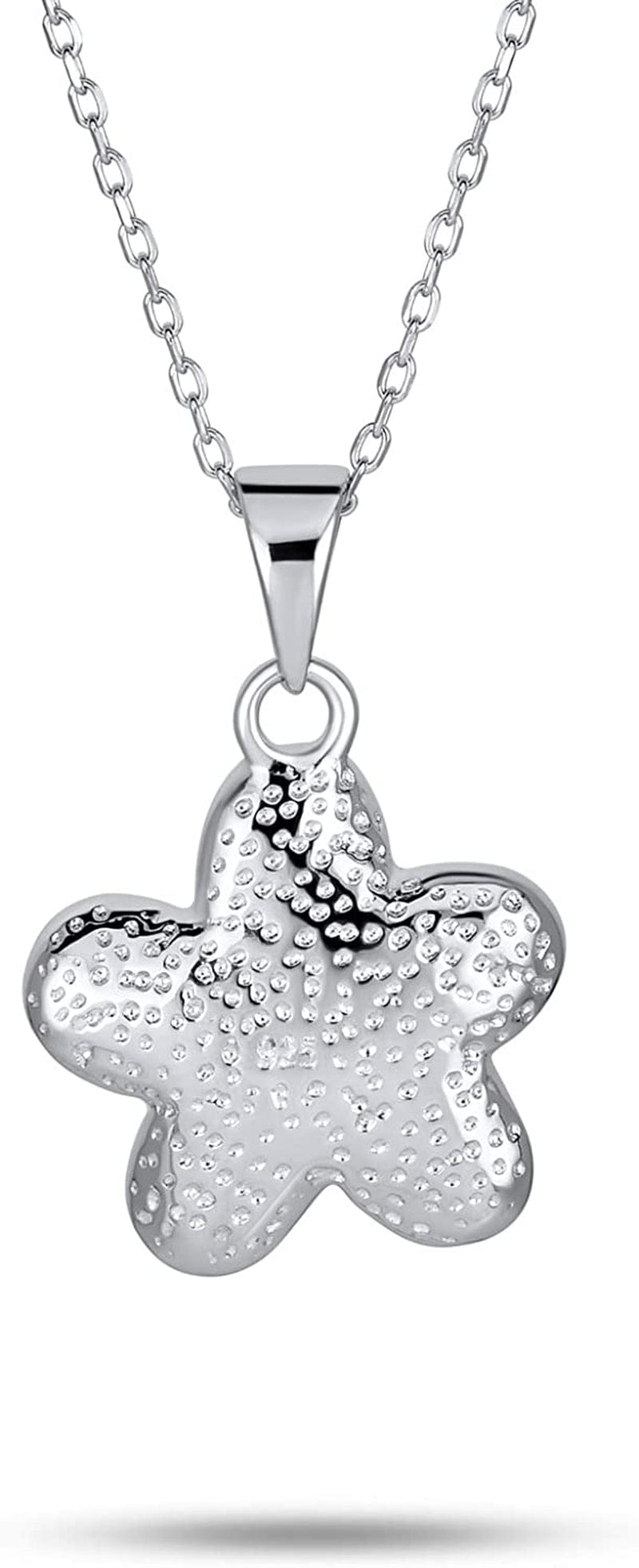 White Created Opal Hawaiian Flower Plumeria Necklace Pendant for Women Girlfriend .925 Sterling Silver October Birthstone