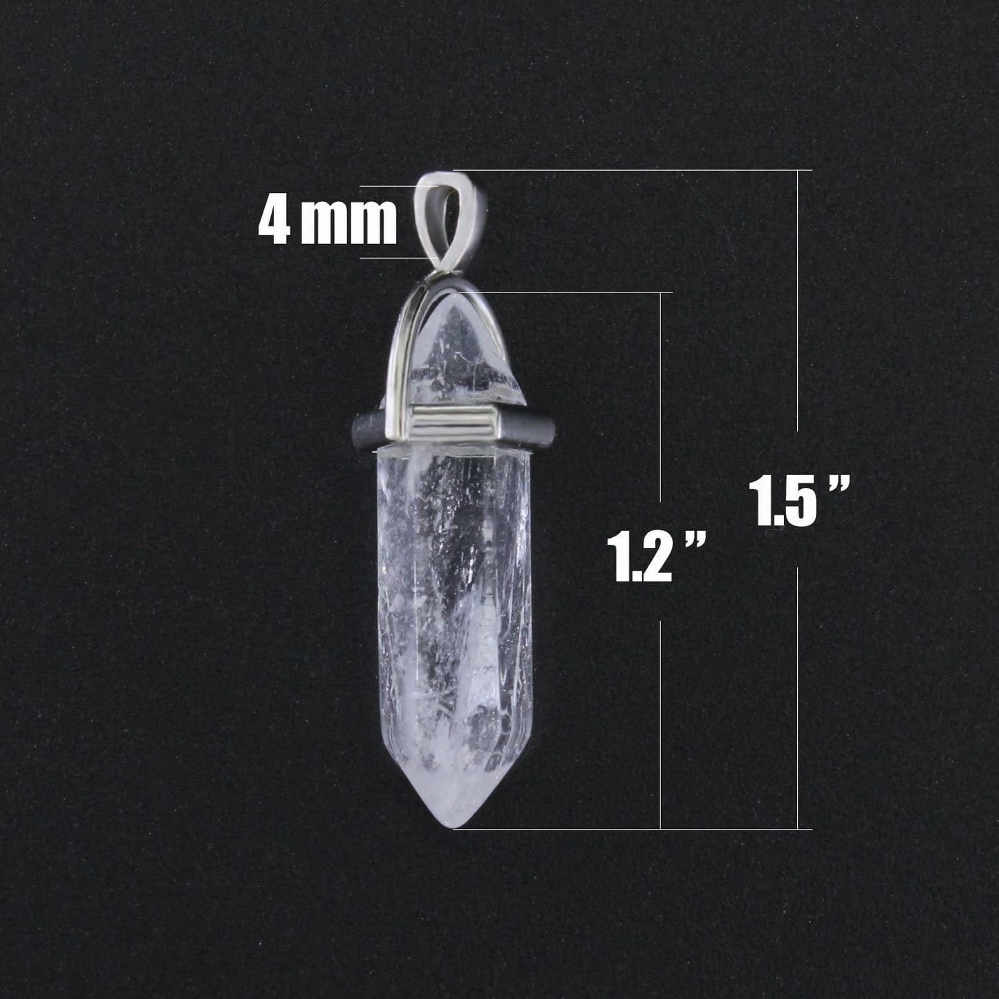 Wholesale 10 PCS Clear Quartz Crystal Stone Point Healing Reiki Chakra Pendants for Jewelry Making
