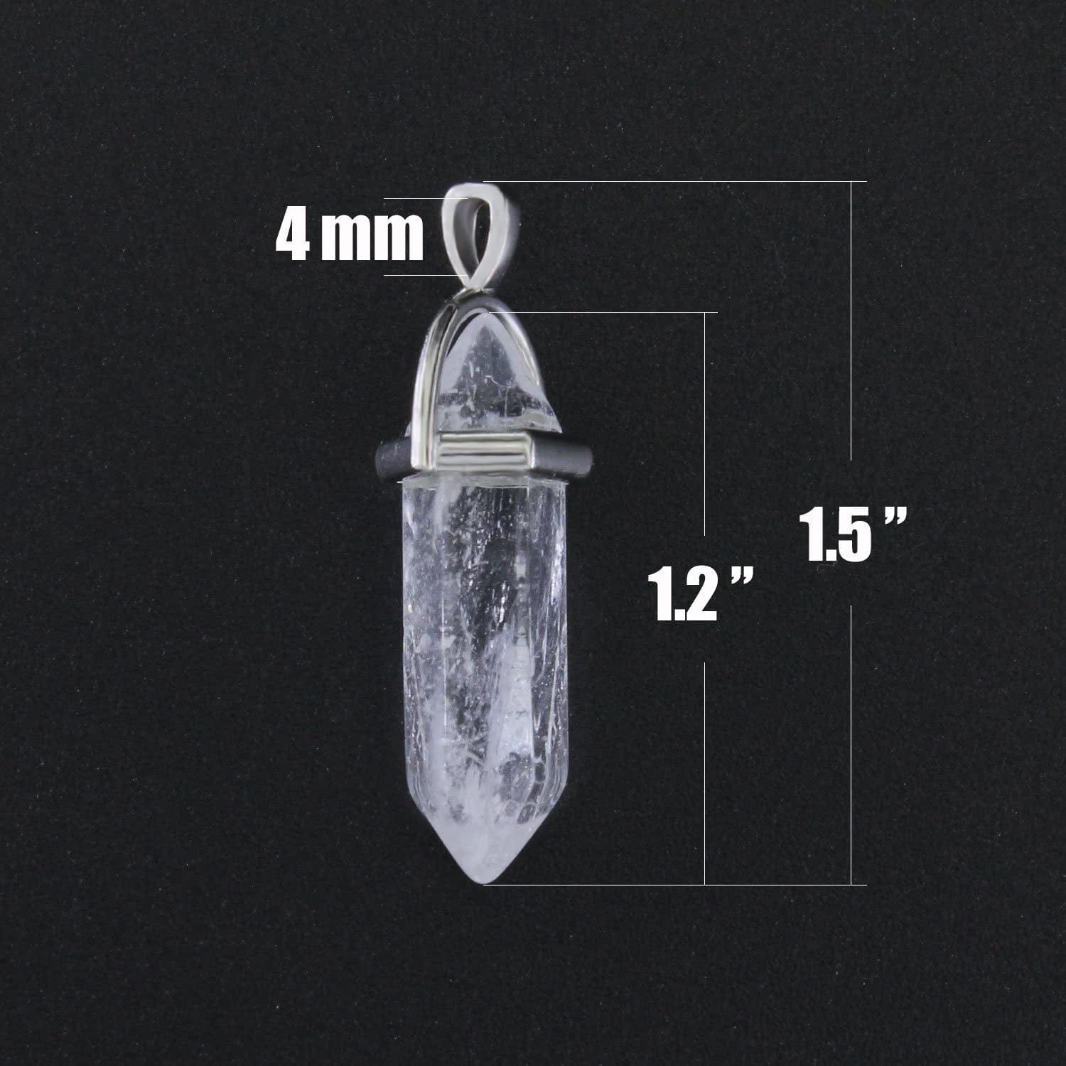 Wholesale 10 PCS Clear Quartz Crystal Stone Point Healing Reiki Chakra Pendants for Jewelry Making