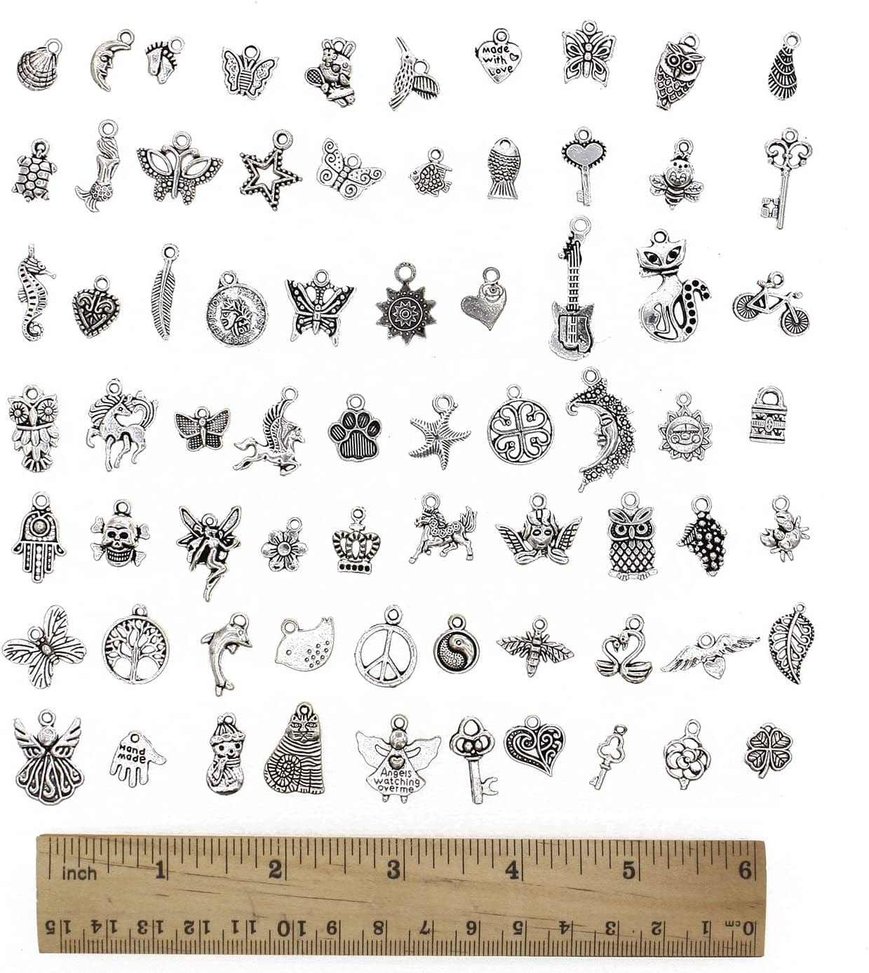 Wholesale 100 Pieces Mixed Charms Pendants DIY for Jewelry Making and Crafting