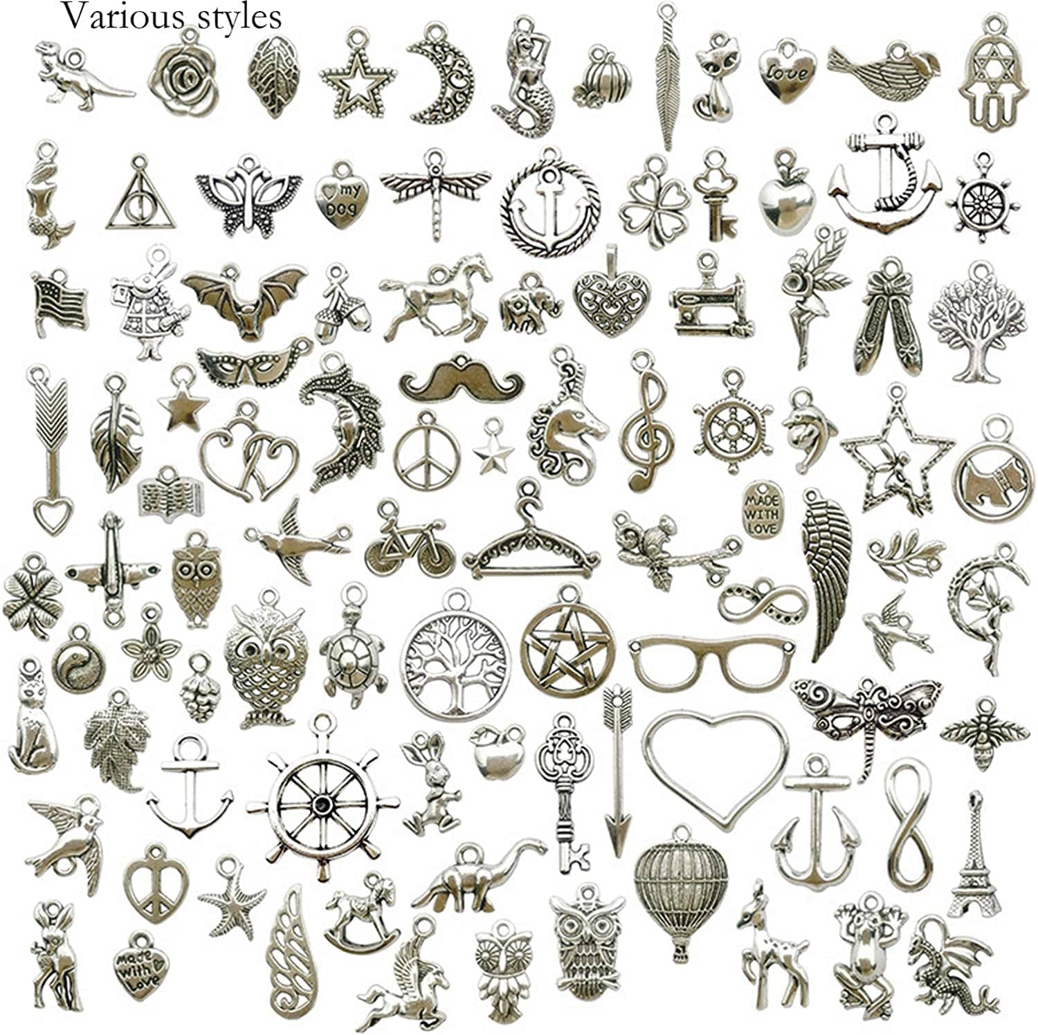 Wholesale Bulk Charms Tibetan Silver Alloy Small Pendant Bracelet Charms Necklace Pendant Handmade DIY Jewelry Tibetan Silver Accessories