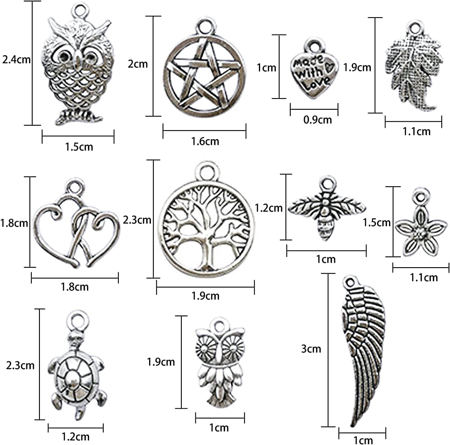 Wholesale Bulk Charms Tibetan Silver Alloy Small Pendant Bracelet Charms Necklace Pendant Handmade DIY Jewelry Tibetan Silver Accessories