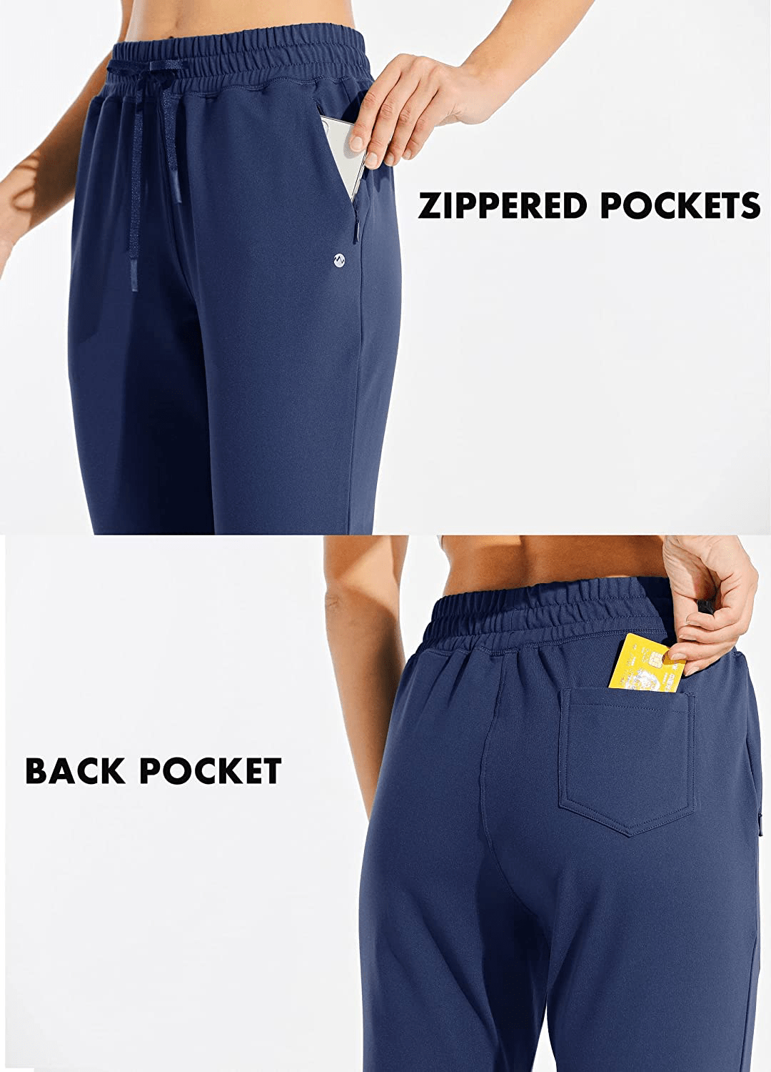 Willit Women'S Fleece Lined Joggers Warm Pants Running Thermal Sweatpants Winter Athletic Water Resistant with Pockets Apparel & Accessories > Clothing > Activewear Kylie Max