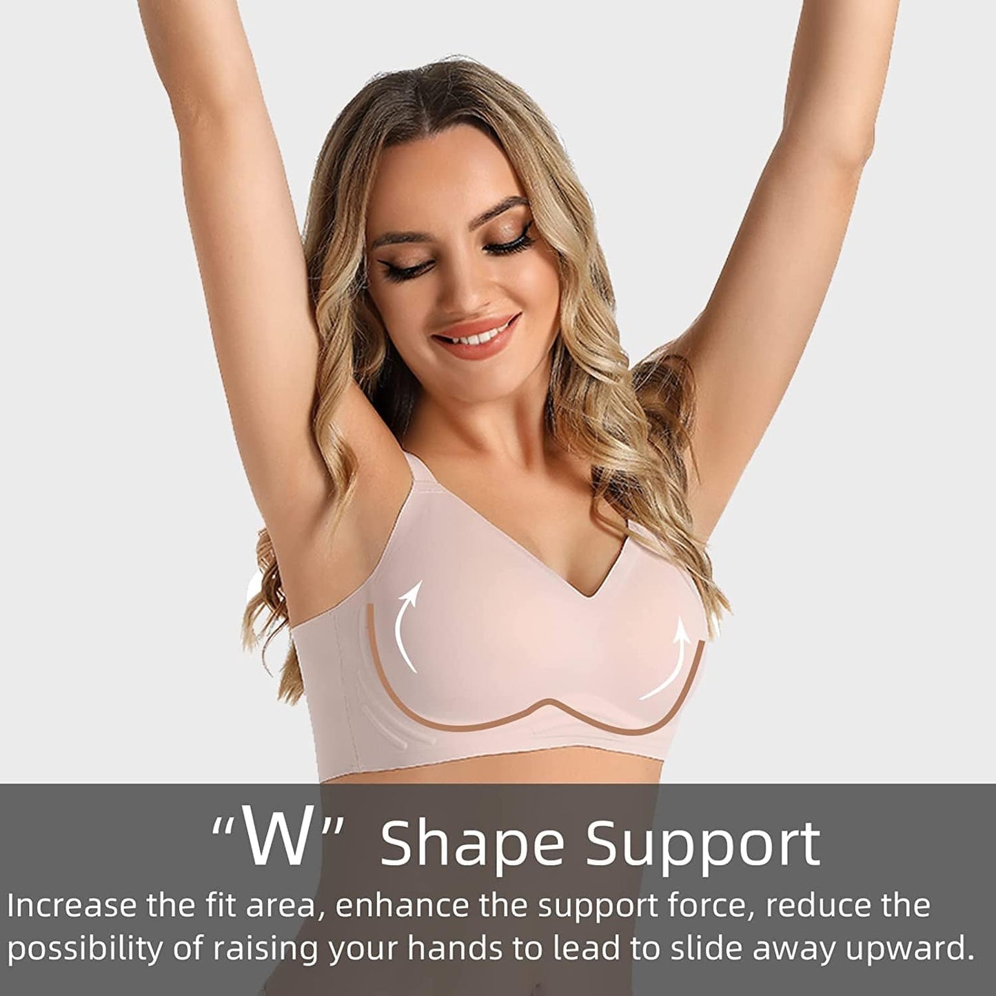 Wireless Bra for Women Seamless Support Bra for Women No Underwire Comfort Fixed Pads Invisible Bralette