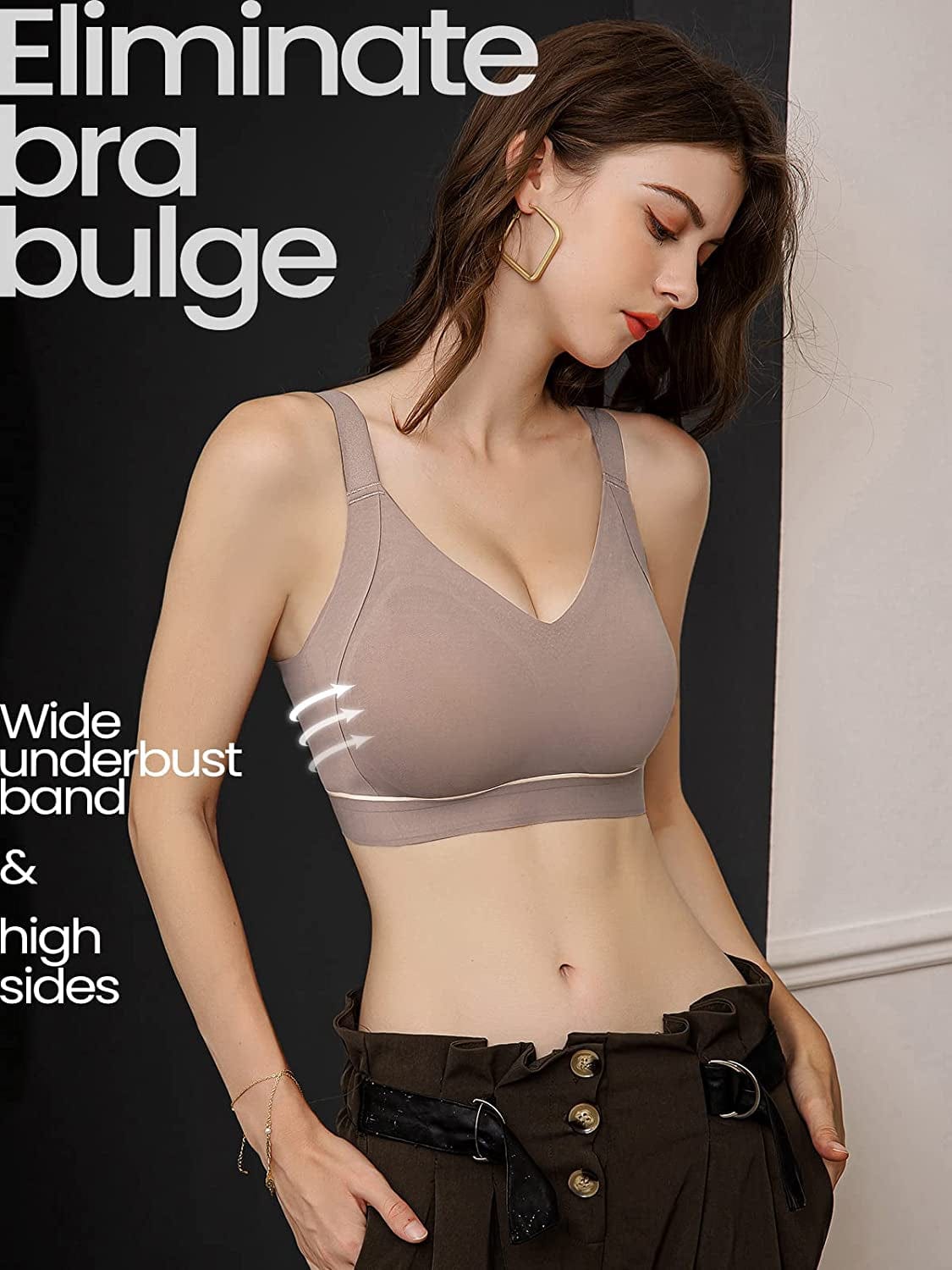 Wireless Bra for Women Supportive Seamless Bra Ultra Comfortable Padded Bra Adjustable Bralette Everyday Bra