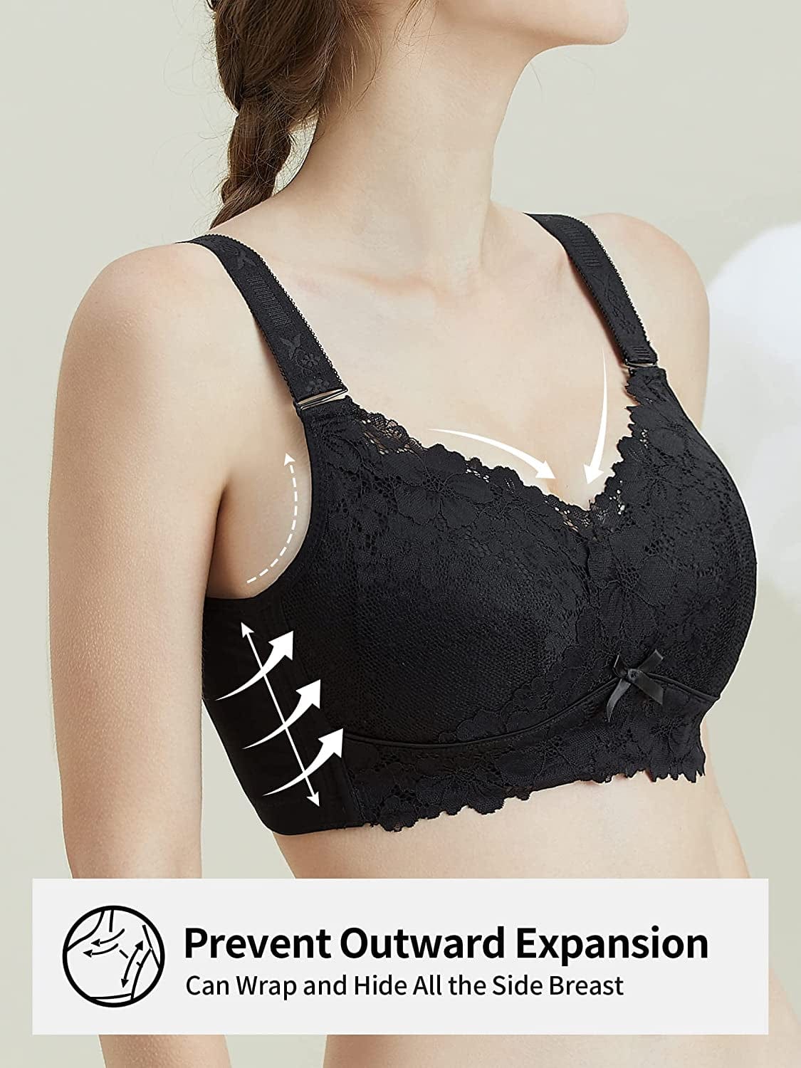 Wireless Full Figure plus Size Minimizer Lightly Lined Cups Womens Bra