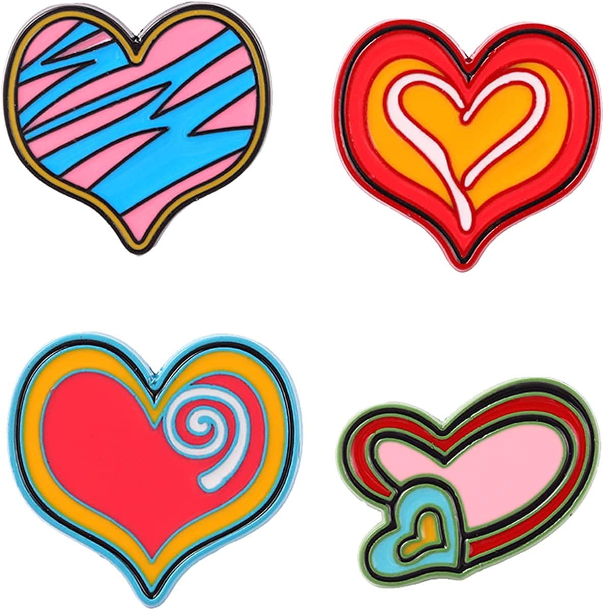 WITHYU Cute Animal, Punk,Art,Science , Animation Enamel Pins, Cartoon Personality Pin Set for Kids, Teens, Women, Badge Decor Pins for Jackets, Lapel, Backpack, Hat Rainbow