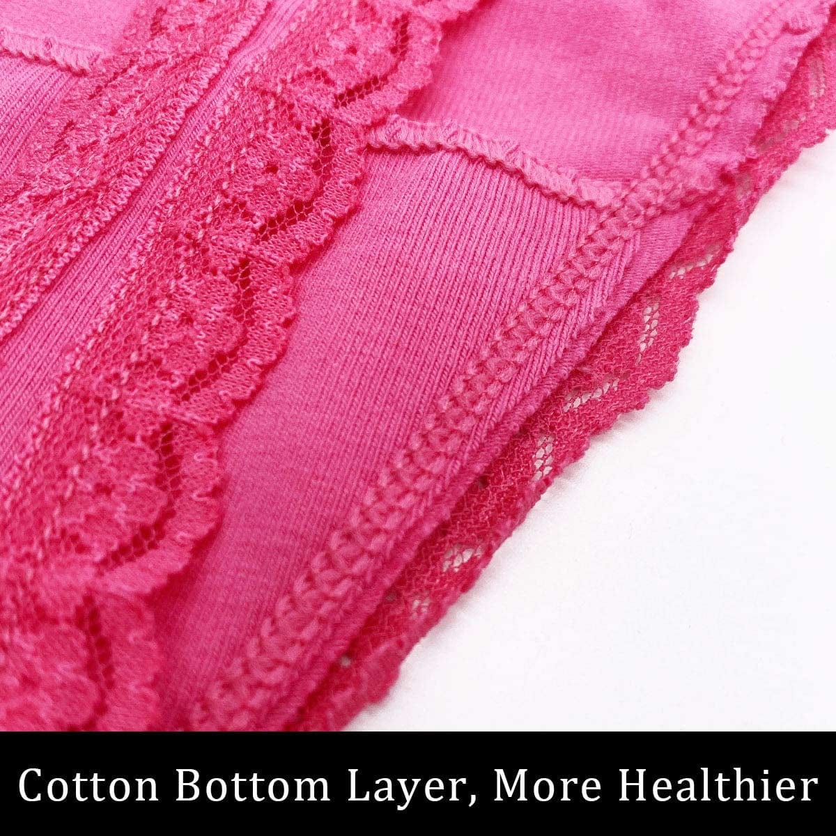 WKFIINM Pack 6 High Waisted Lace Thong for Women Cotton Underwear plus Size High Rise Retro Tummy Control Thongs Panties