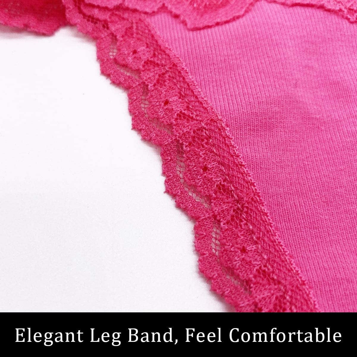 WKFIINM Pack 6 High Waisted Lace Thong for Women Cotton Underwear plus Size High Rise Retro Tummy Control Thongs Panties