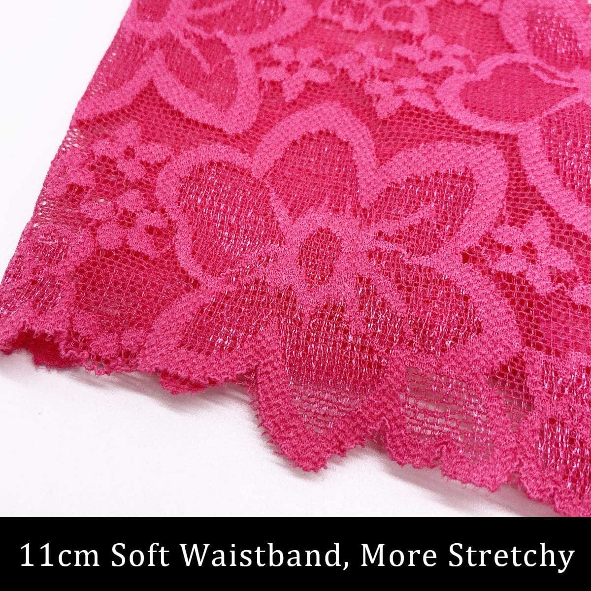 WKFIINM Pack 6 High Waisted Lace Thong for Women Cotton Underwear plus Size High Rise Retro Tummy Control Thongs Panties