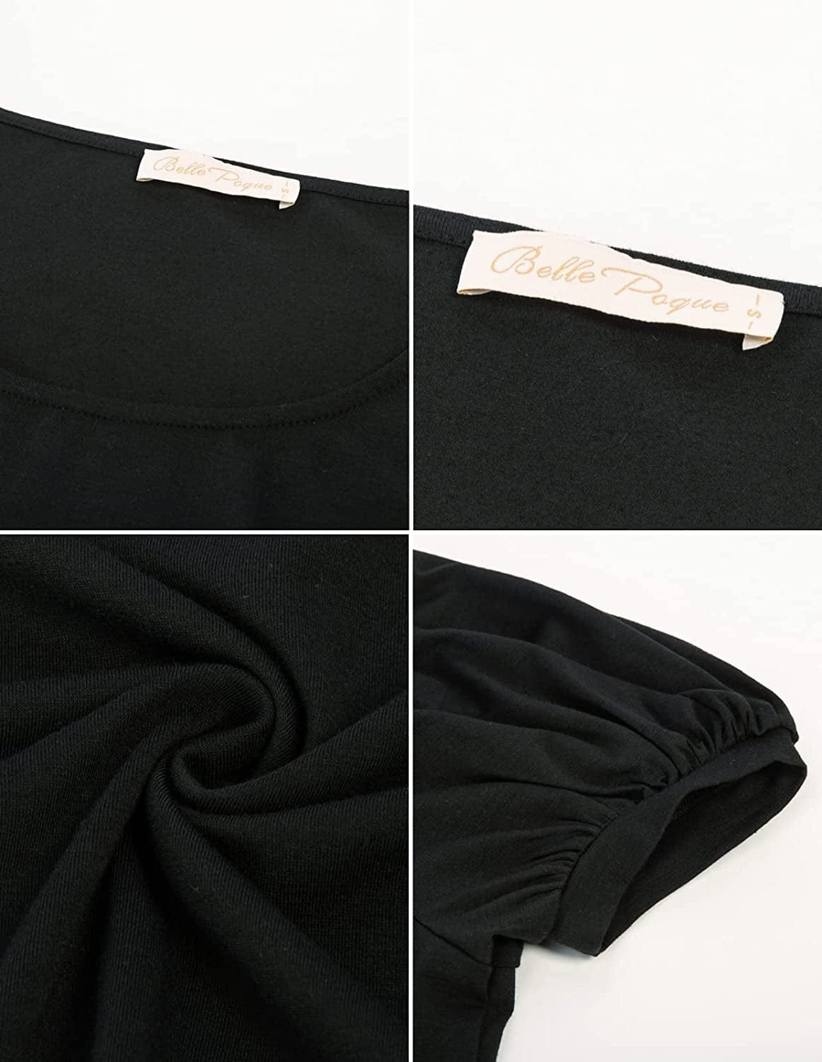Women Elegant Puff Sleeve Top 1950S Vintage Blouse Tops for Casual Work BPS2079