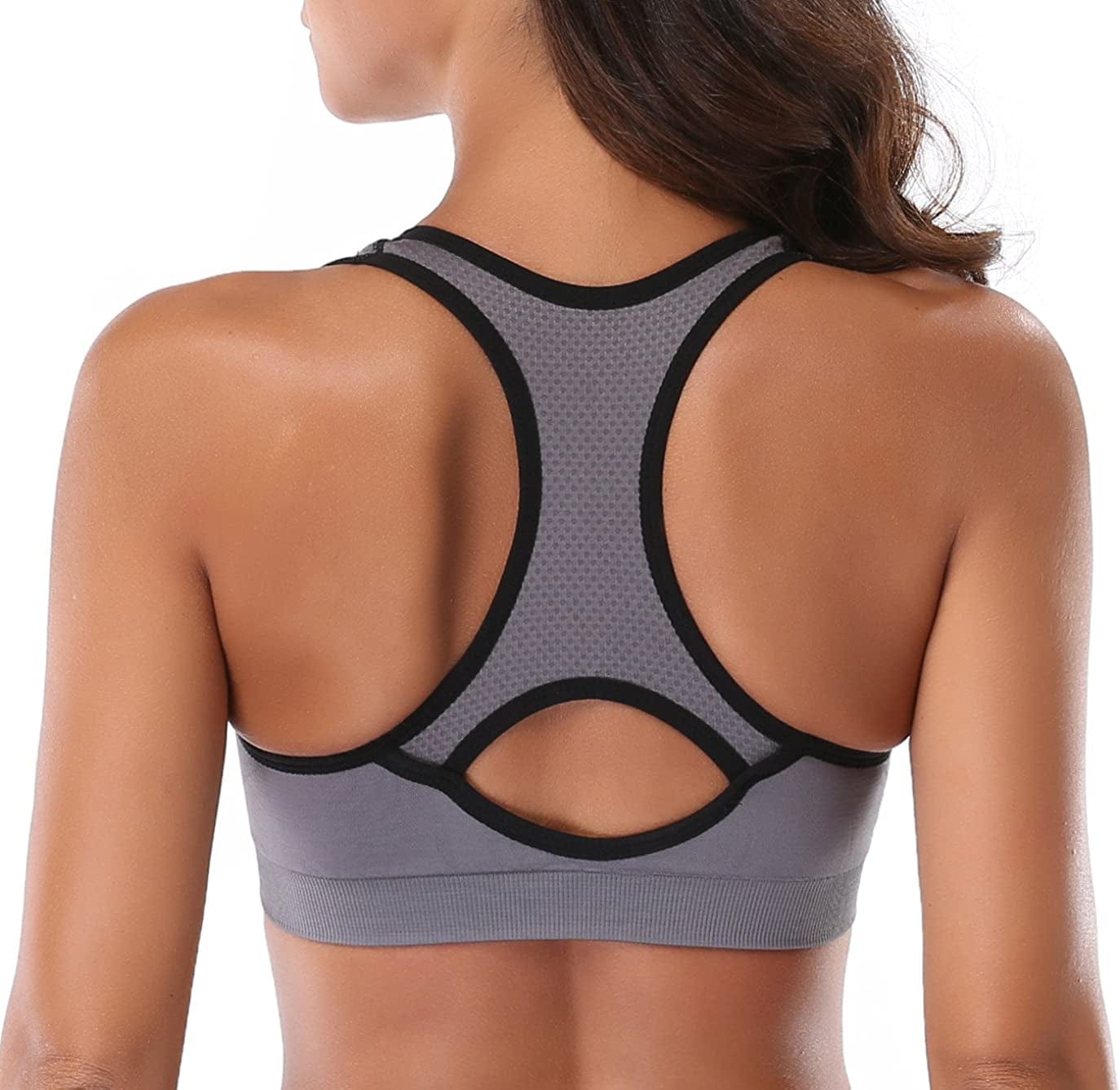 Women Racerback Sports Bras - High Impact Workout Gym Activewear Bra