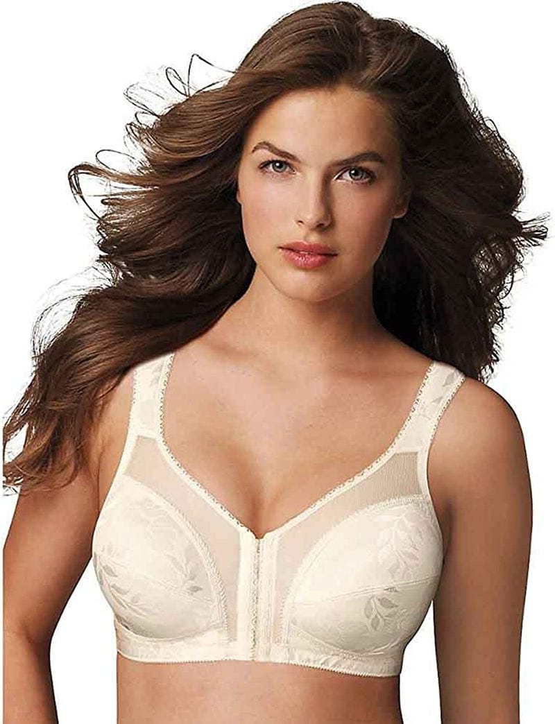 Women'S 18 Hour Wire-Free Bra, Women’S Flex Back Bra, Women’S Front-Close Bra, US4695 Light Beige / 36D