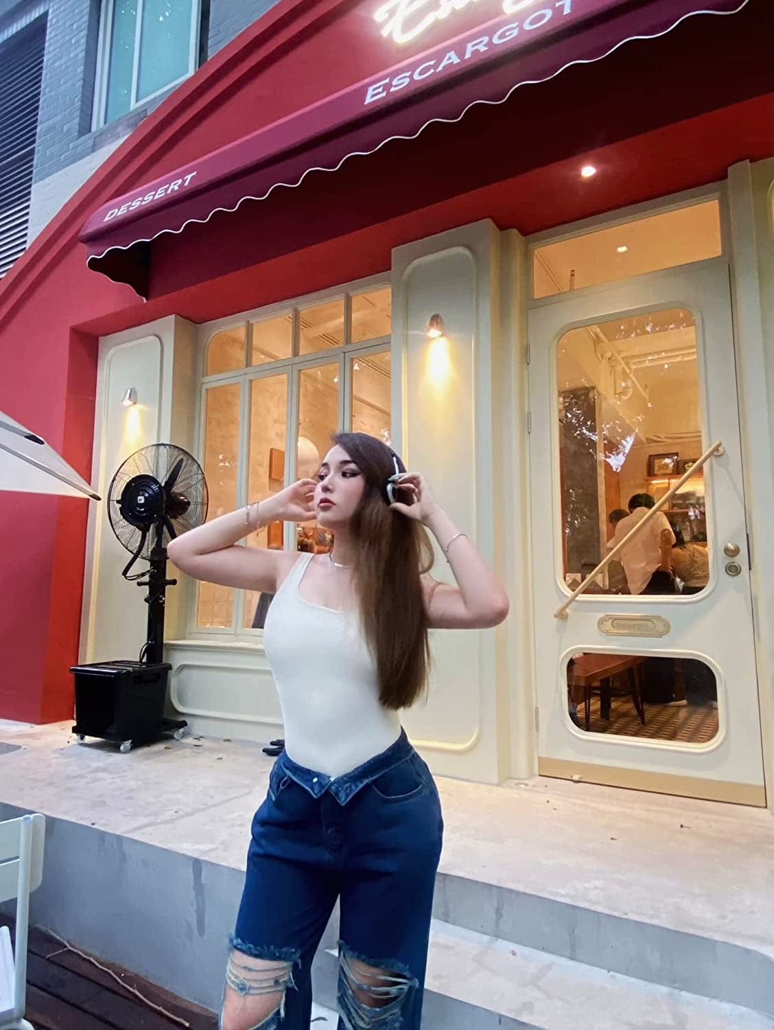 Women'S 3 Piece Bodysuits Sexy Ribbed Sleeveless Square Neck Sleeveless Tank Tops Bodysuits Black Coffee Beige / Small