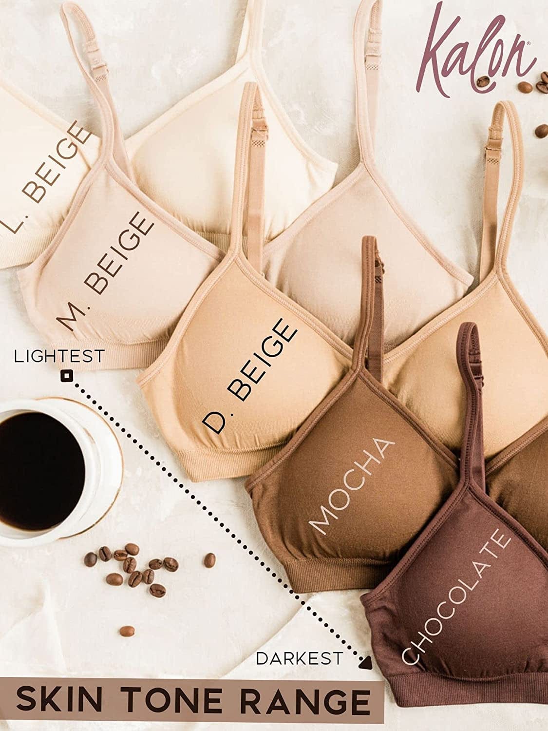 Women’S 4 Pack Demi Padded Bralette Wireless Comfortable Bra