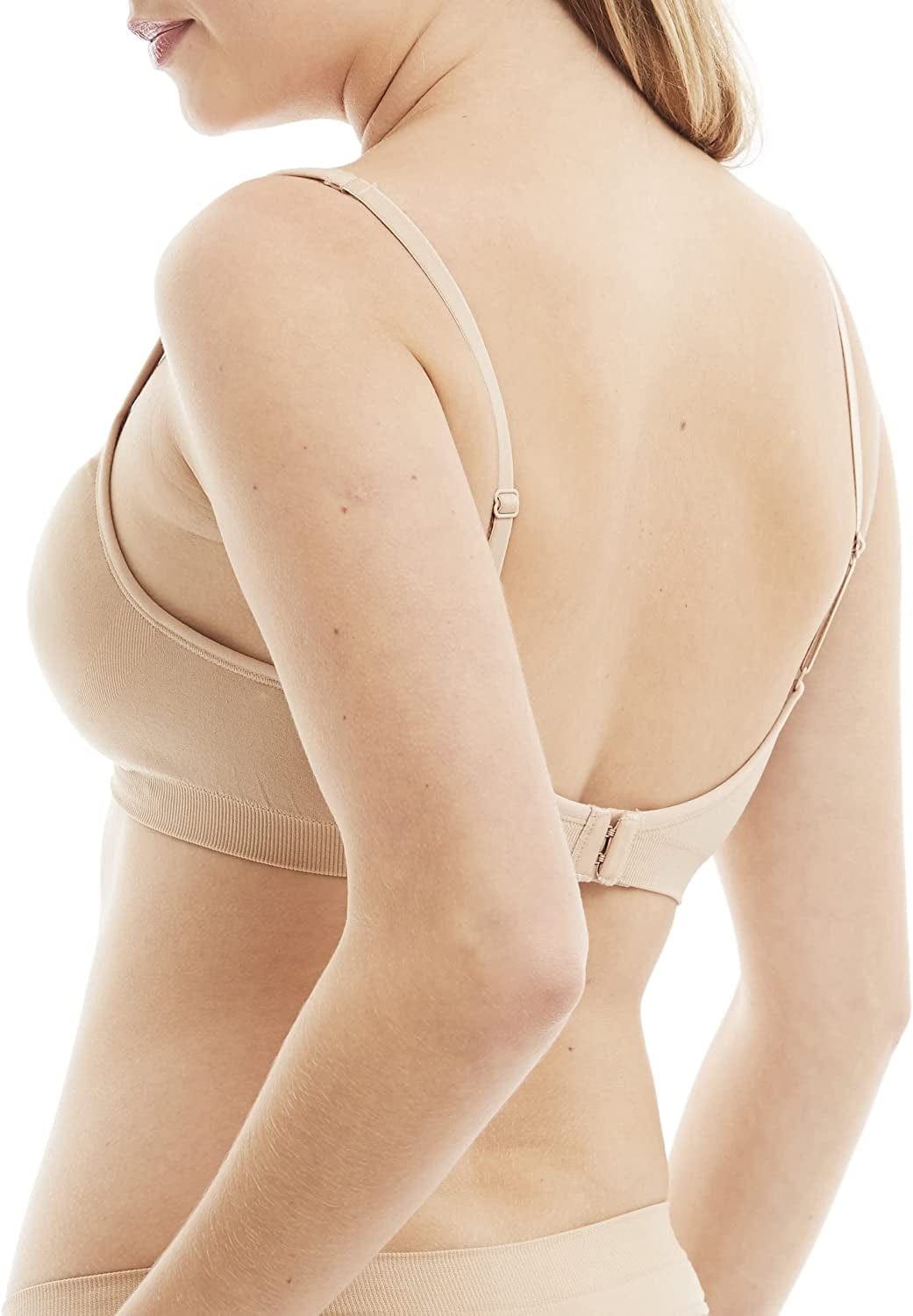 Women’S 4 Pack Demi Padded Bralette Wireless Comfortable Bra MLB Basics Medium-Large Plus