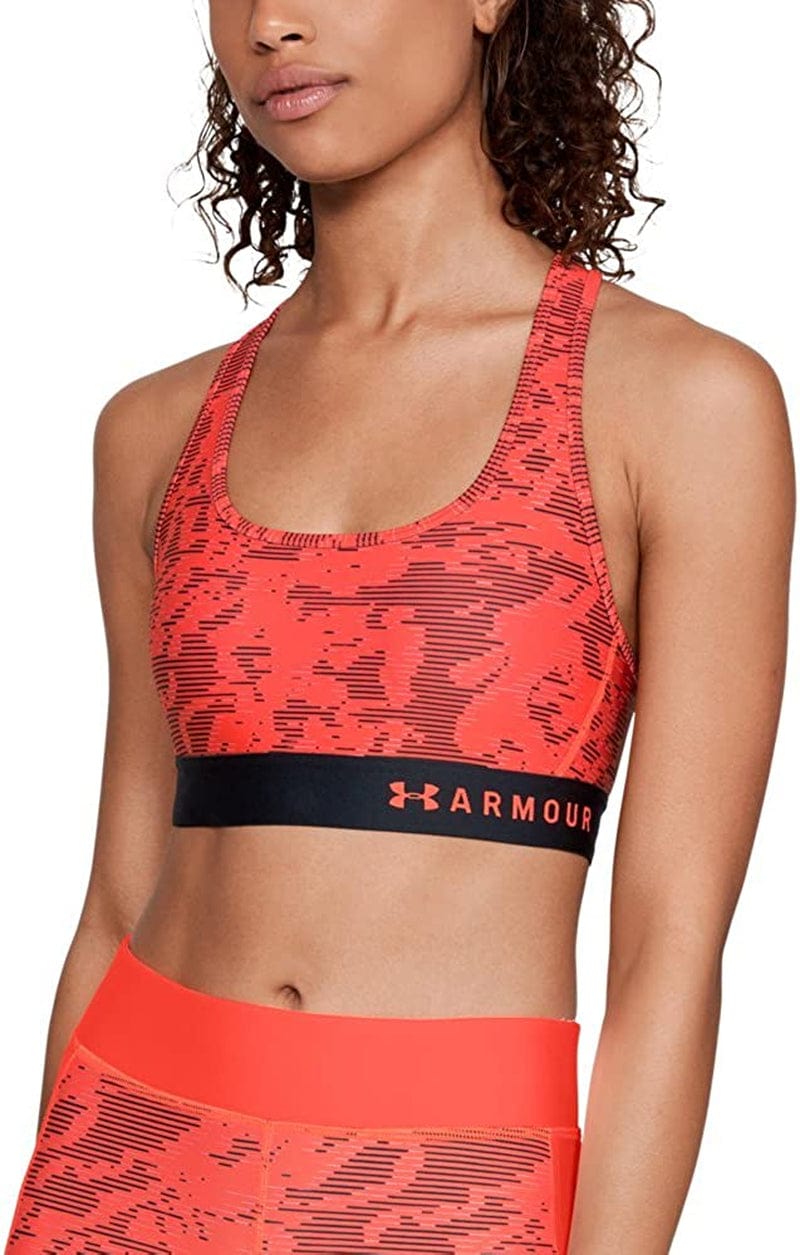 Women'S Armour Mid Crossback Print Sports Bra After Burn (878)/After Burn / Medium